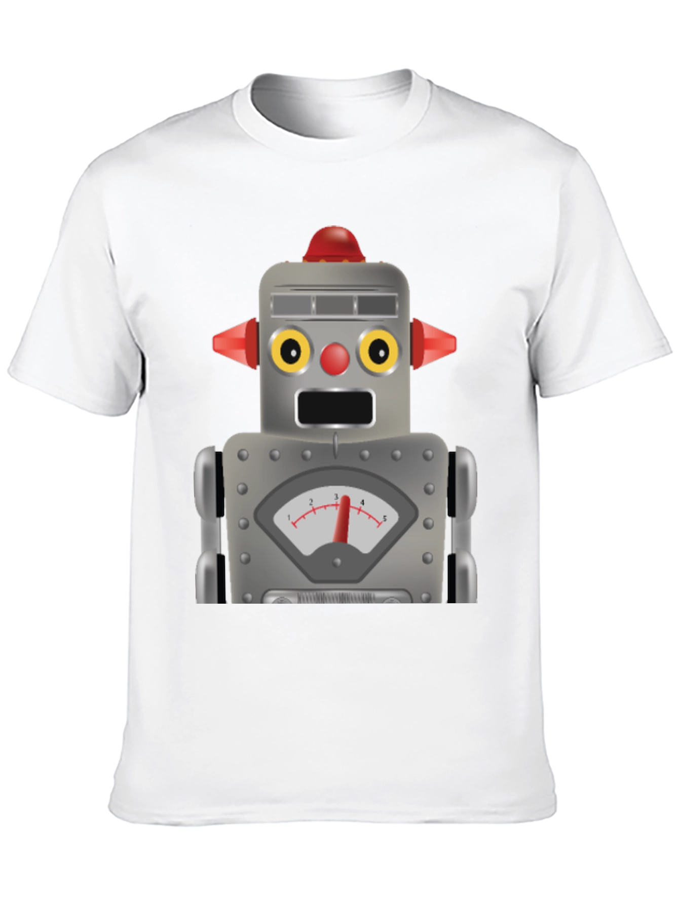 Black Retro Robot Graphic Tee - Fun Geek Style! view 10