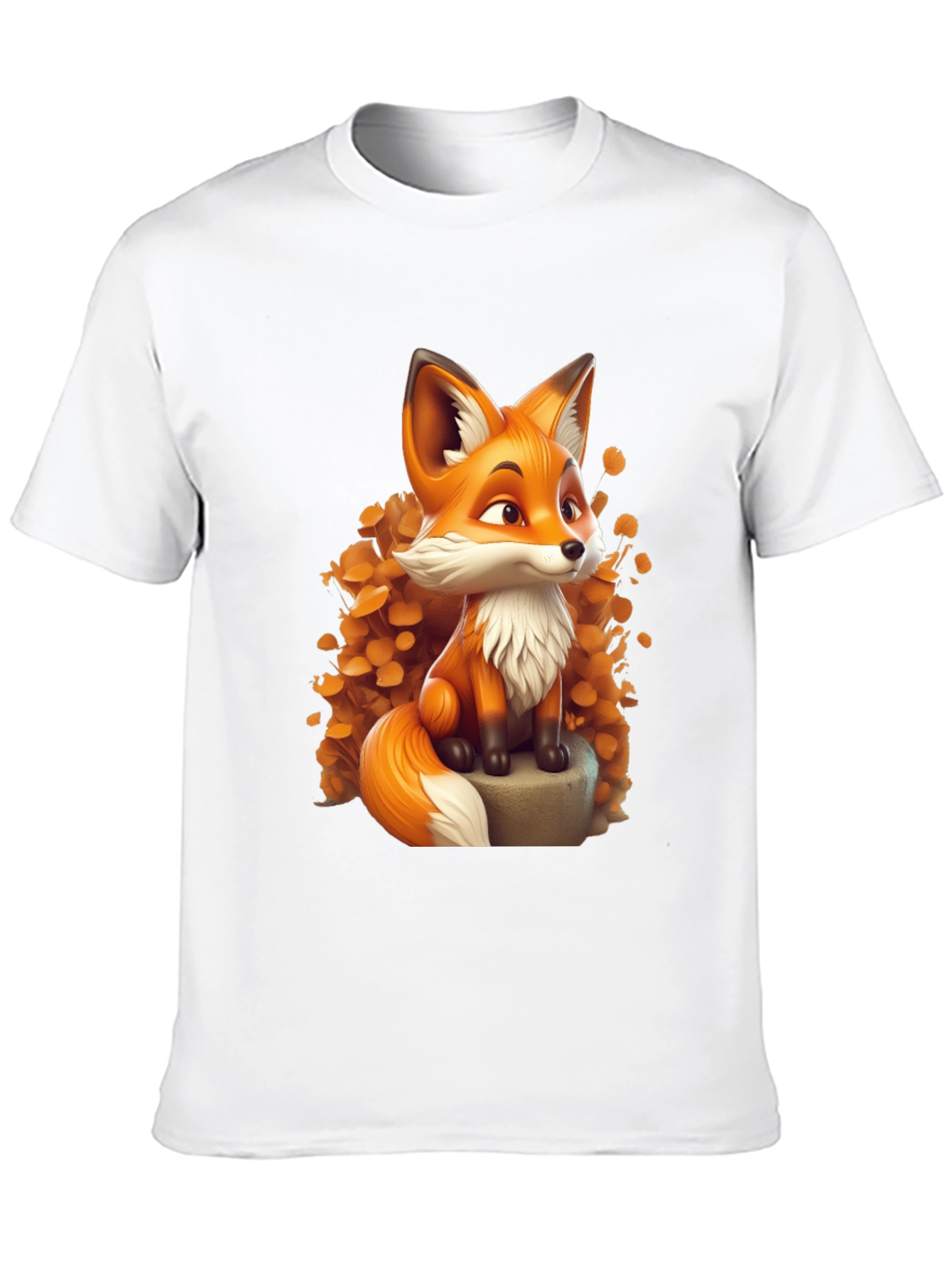 Black Cartoon Fox Graphic Tee - Stylish & Comfortable view 10