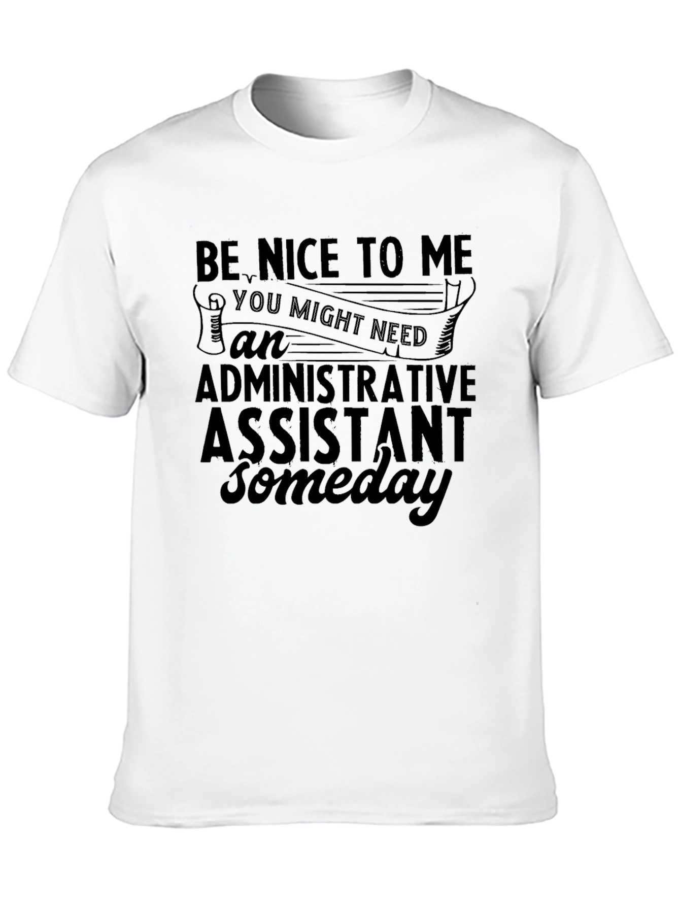Black Funny Administrative Assistant Graphic T-Shirt view 10
