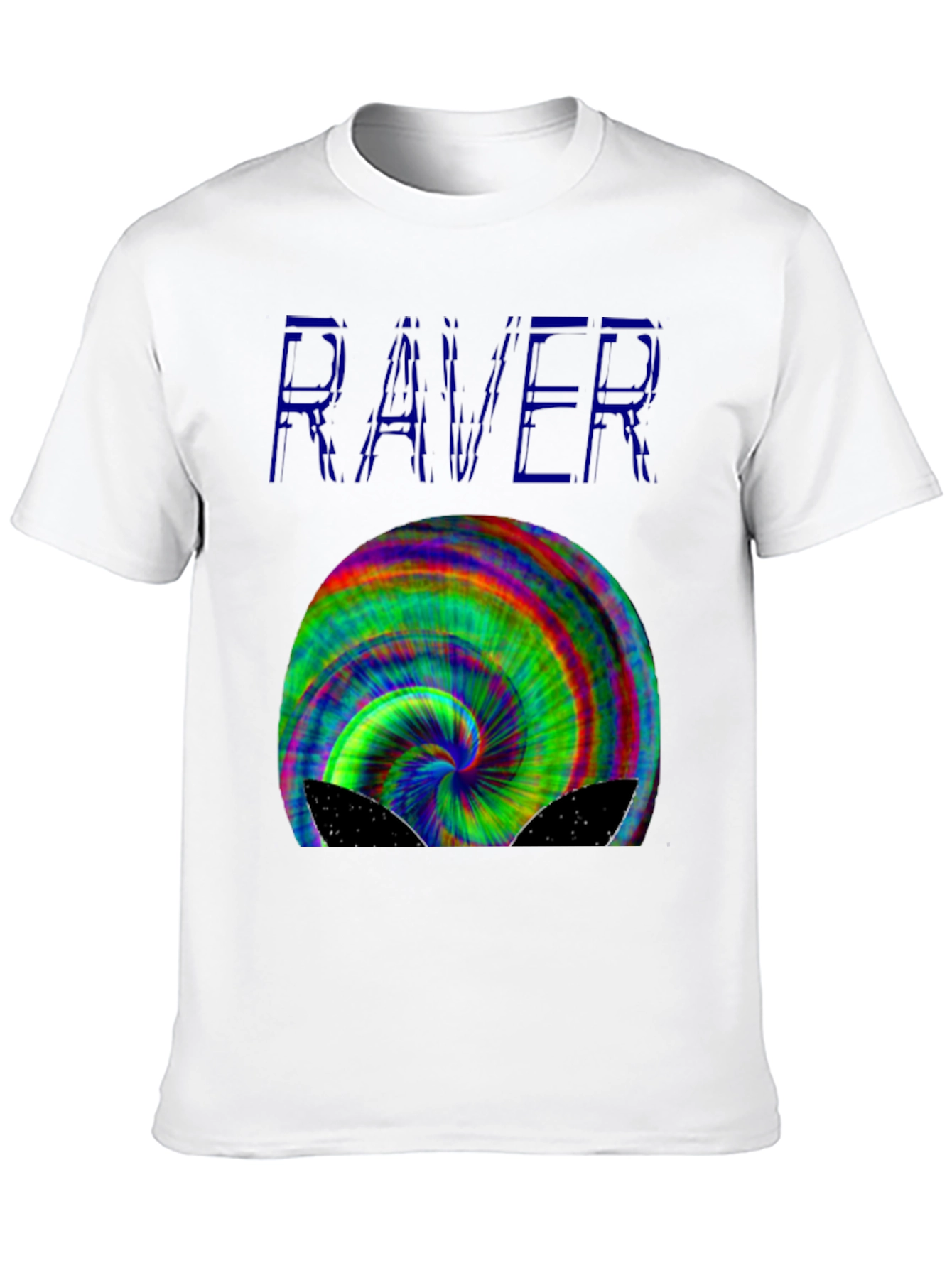 Black Raver Spiral Graphic T-Shirt view 10