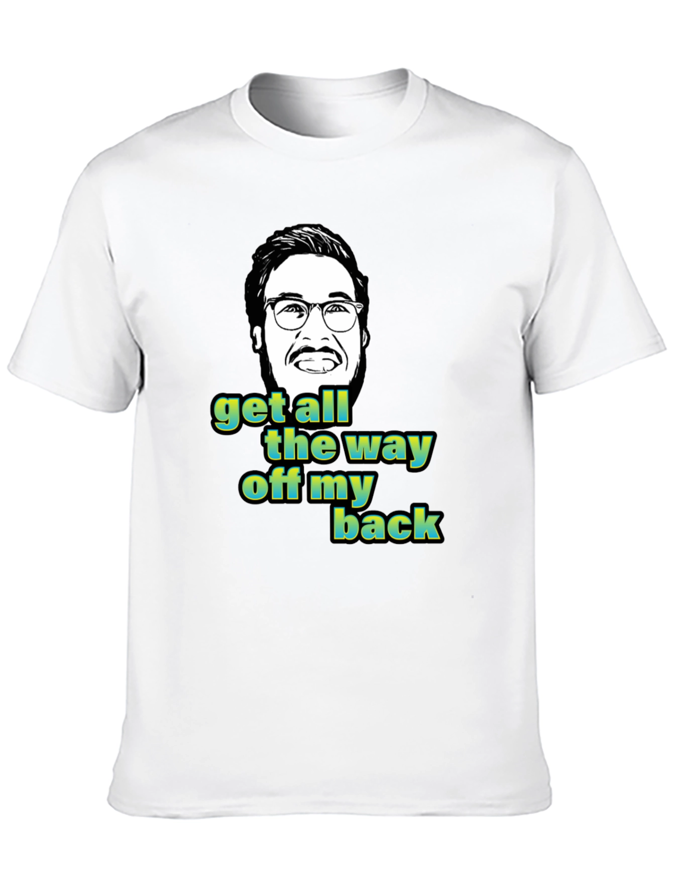 Black Funny "Get Off My Back" Graphic Tee view 10