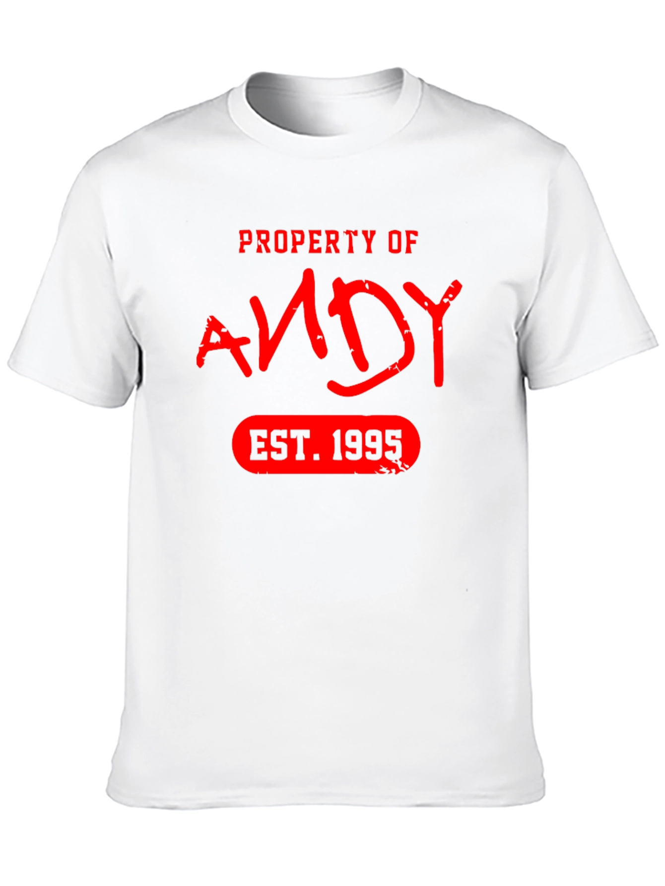 Black Property of Andy EST. 1995 T-Shirt view 10
