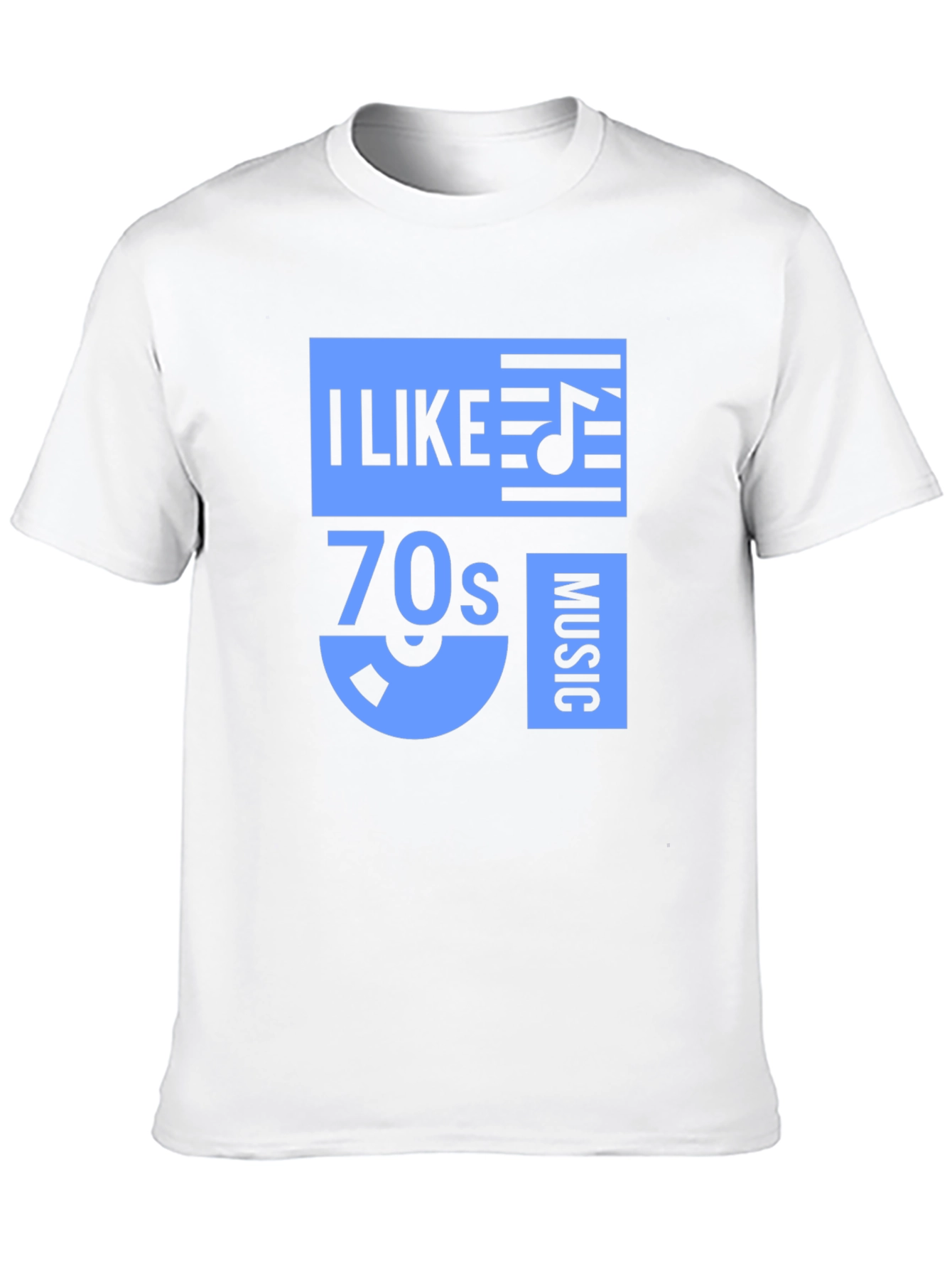 Black I Like 70s Music Graphic Tee - Retro Style T-Shirt view 10