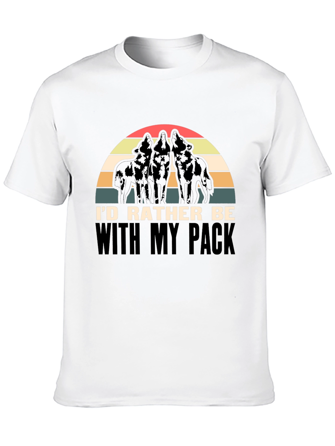 Black Wolf Pack Graphic Tee - Black view 10