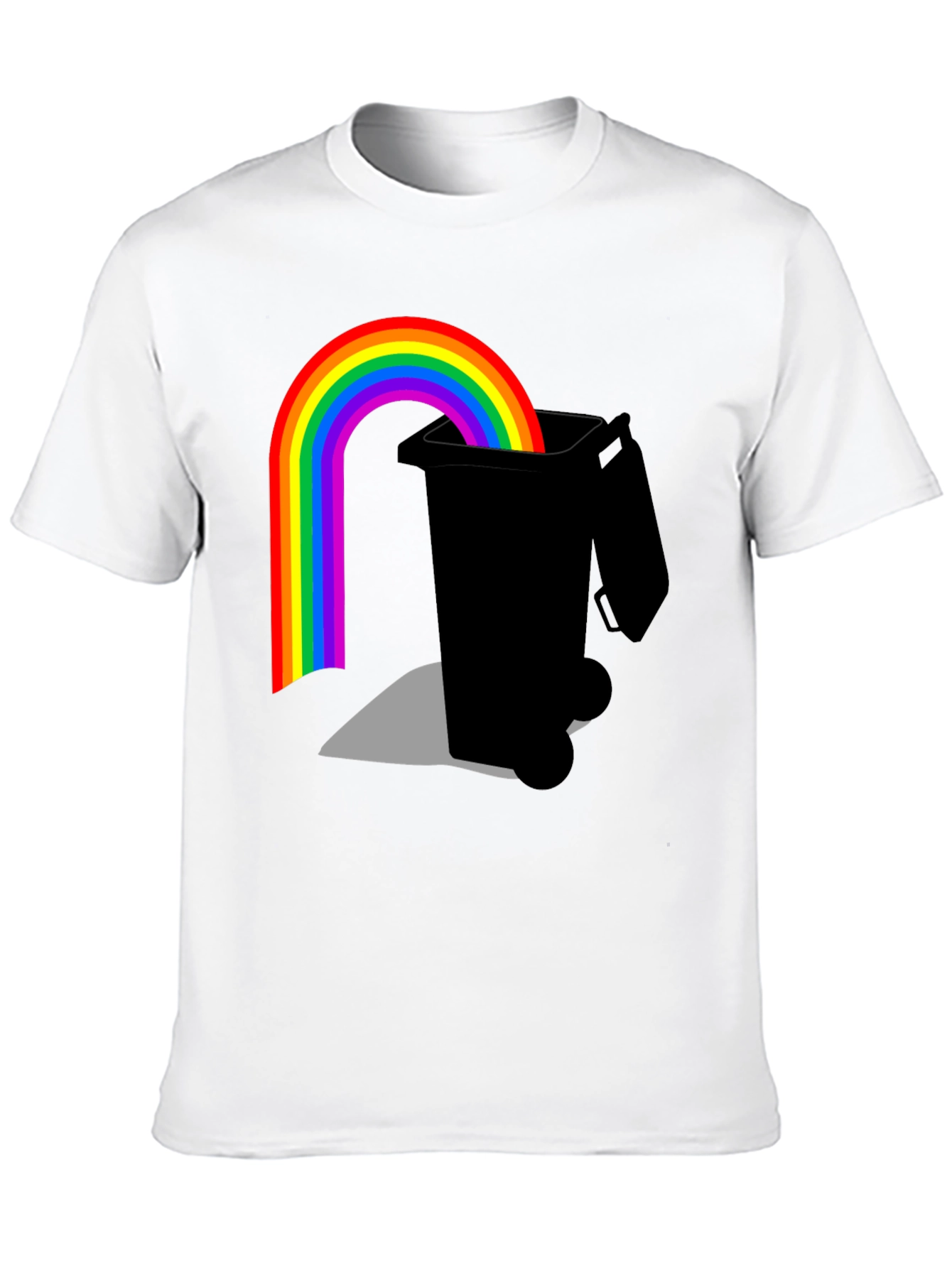Black Rainbow Trash Bin Graphic Tee - Black view 10