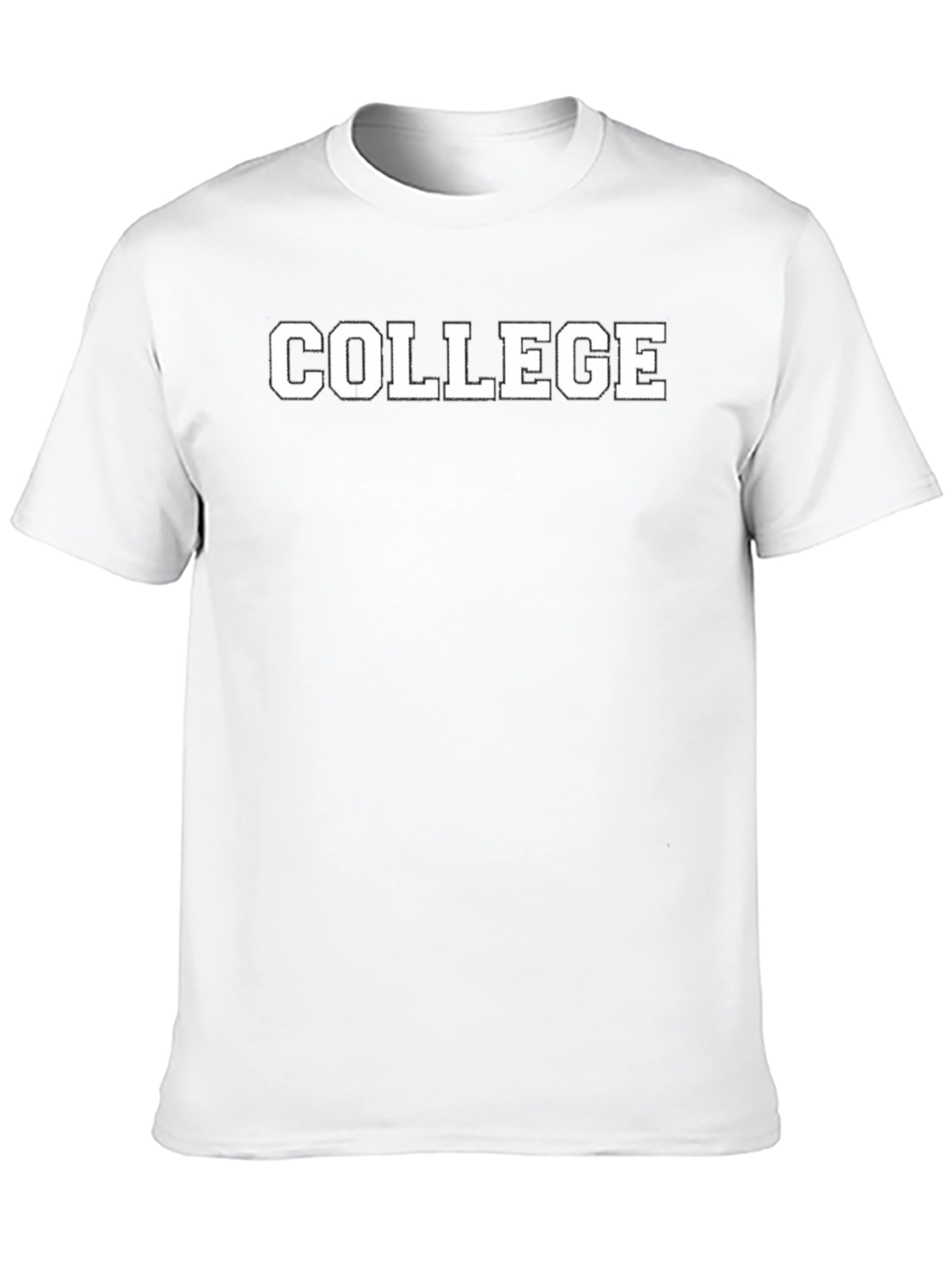 Black College Graphic T-Shirt - Black view 10