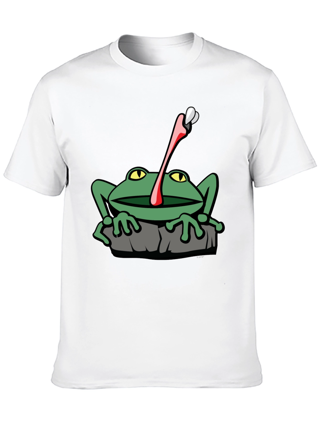 Black Frog Catching Fly Graphic T-Shirt view 10