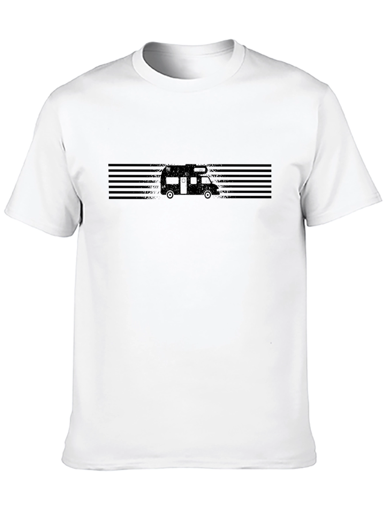 Black Retro RV Graphic T-Shirt - Black view 10