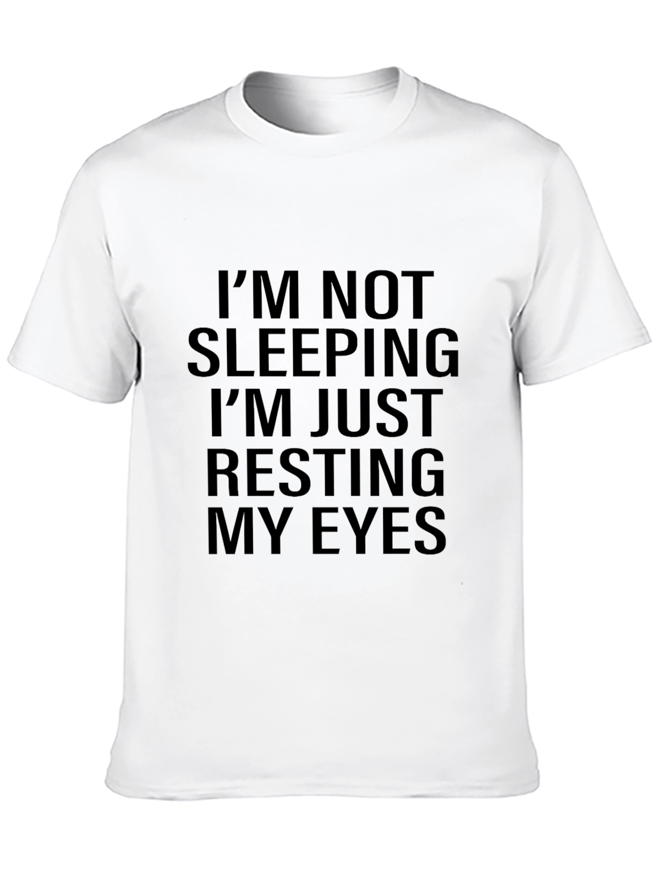 Black Funny Resting Eyes Graphic T-Shirt view 10