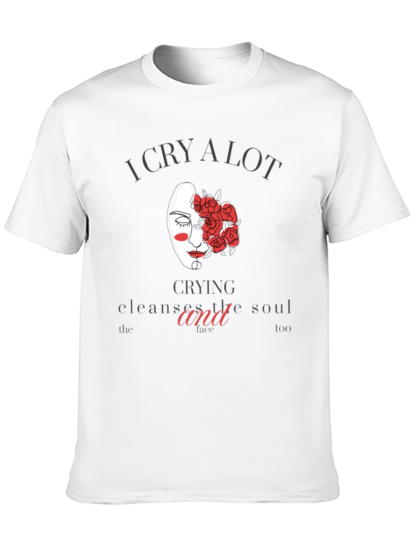 Black I Cry a Lot Graphic Tee - Unisex Comfort Fit view 10