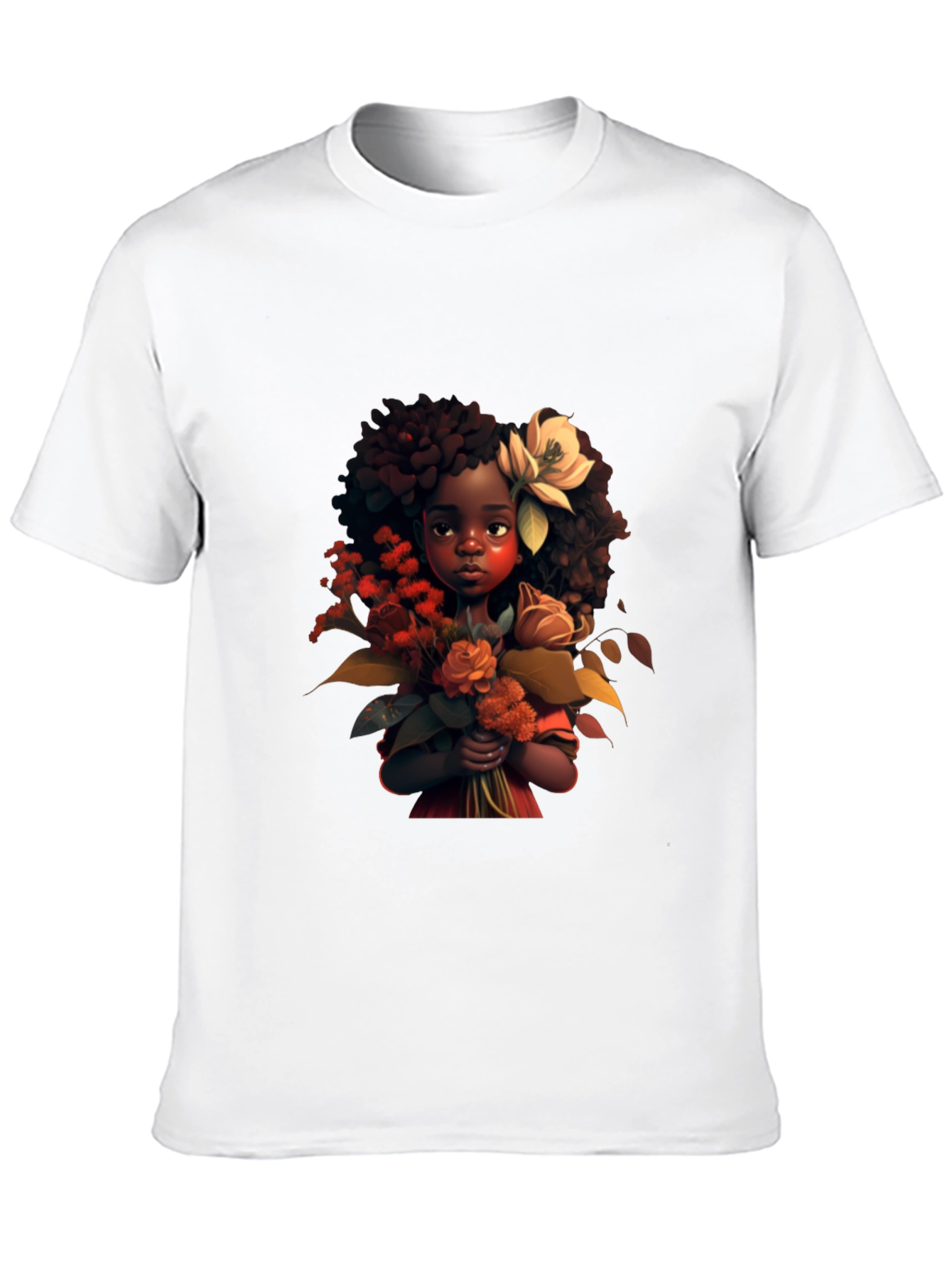 Black Girl with Flowers Graphic Tee view 10