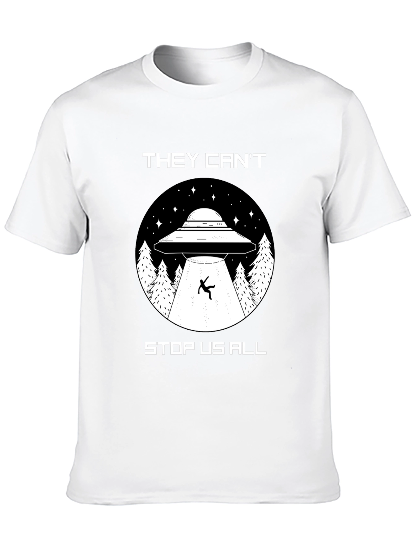 Black They Can't Stop Us All UFO T-Shirt view 10