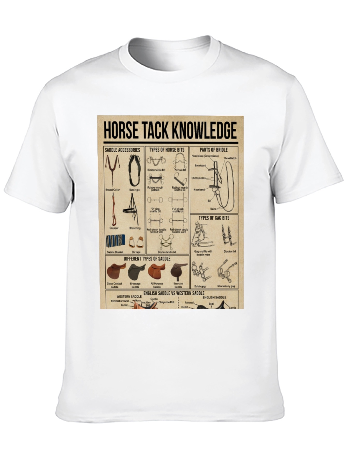 Black Horse Tack Knowledge Graphic T-Shirt view 10