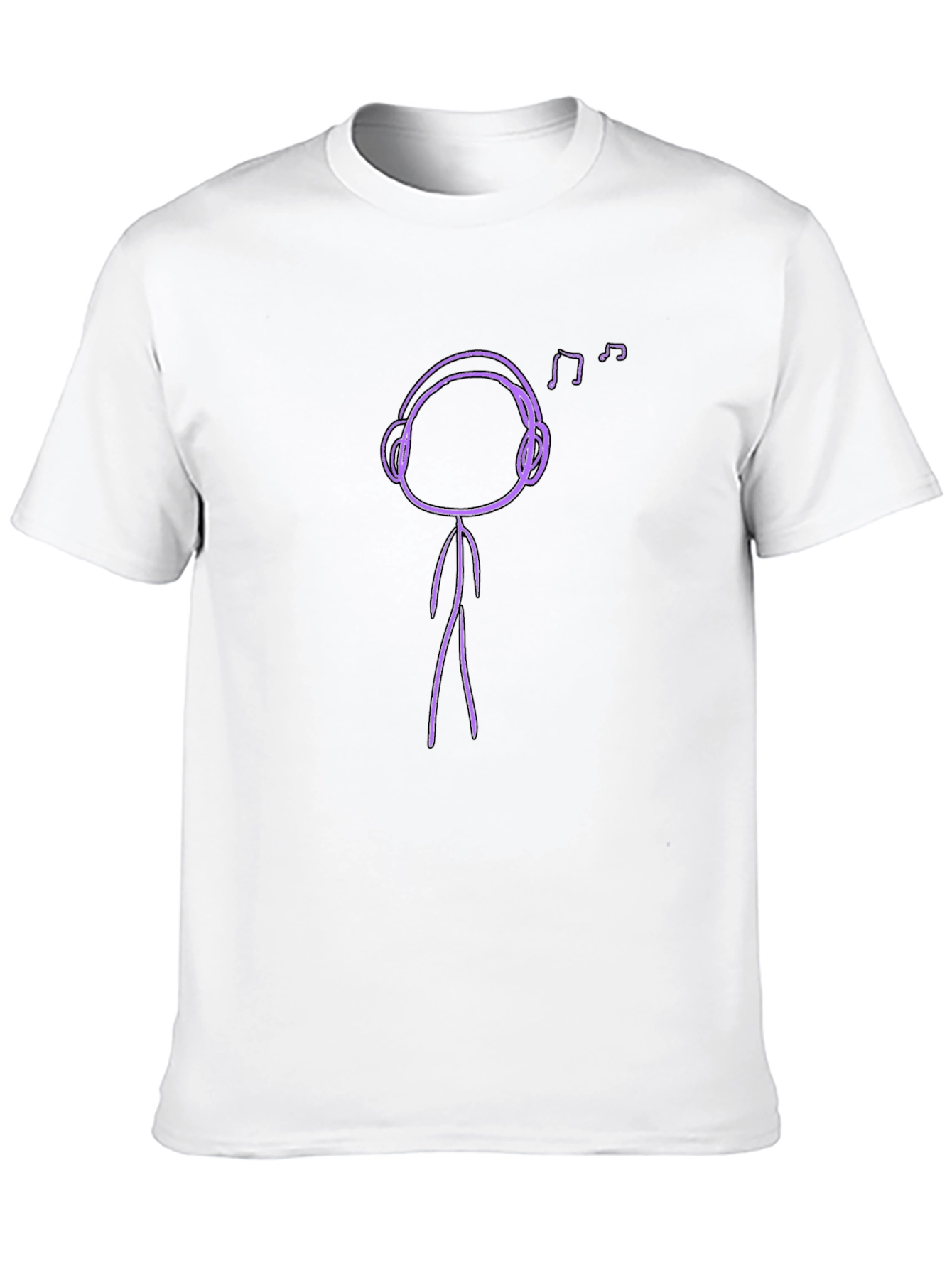 Black Music Lover Stick Figure Graphic Tee view 10