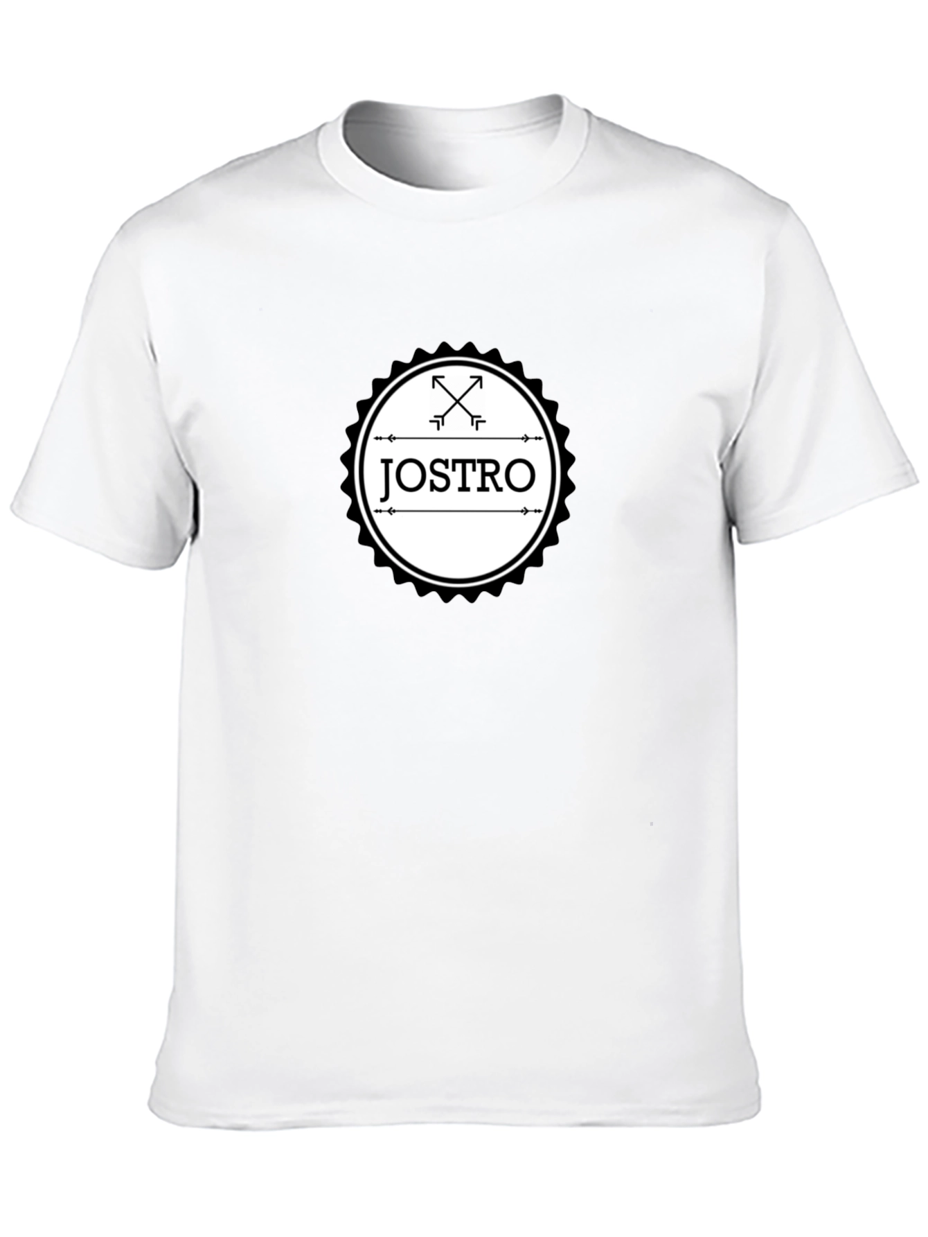 Black JOSTRO Graphic T-Shirt - Black Crew Neck Tee view 10