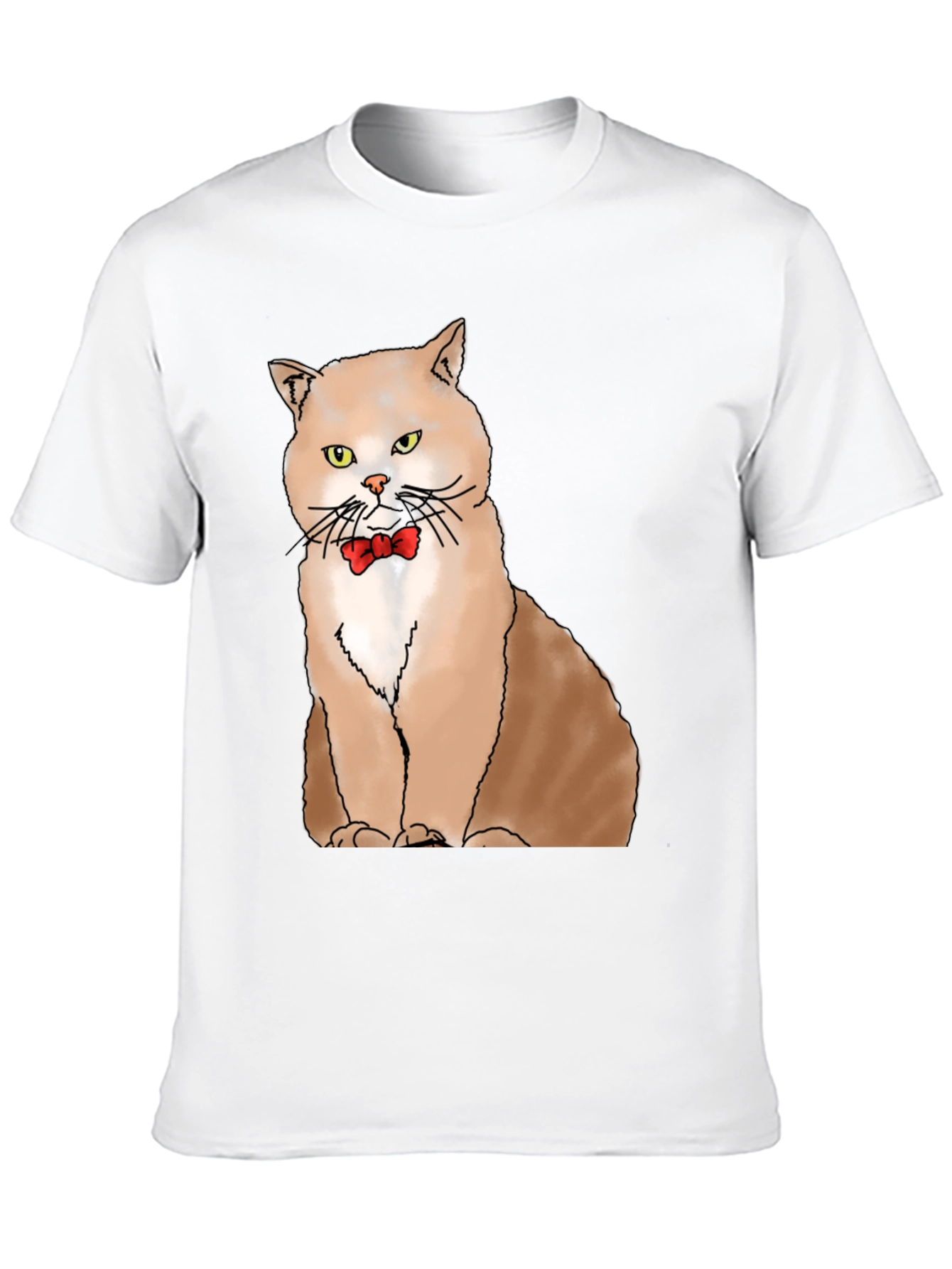 Black Cat with Bowtie Graphic T-Shirt - Black view 10