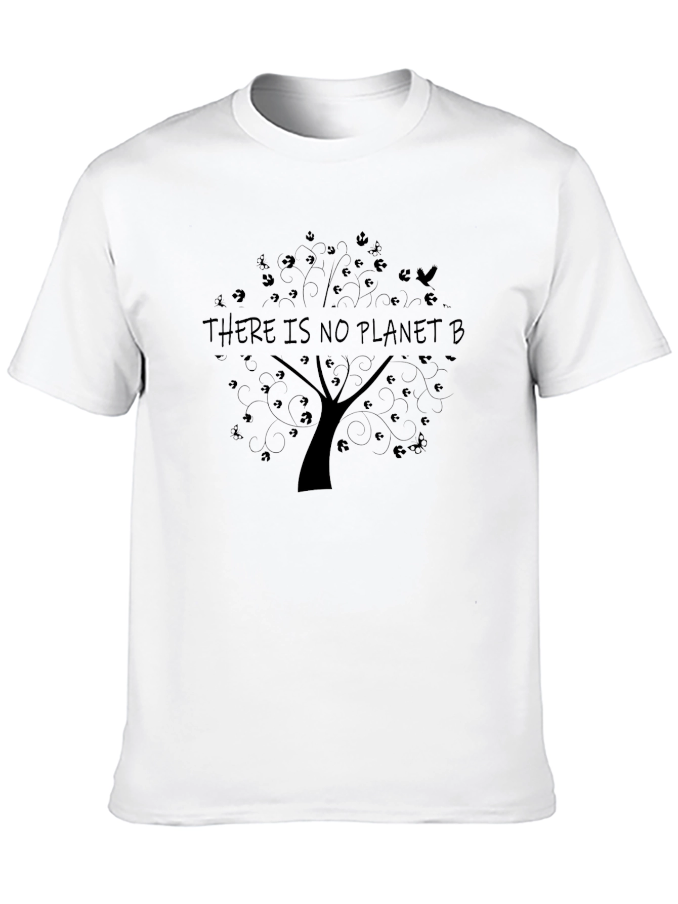Black Eco-Conscious Black "No Planet B" Tree T-Shirt view 10