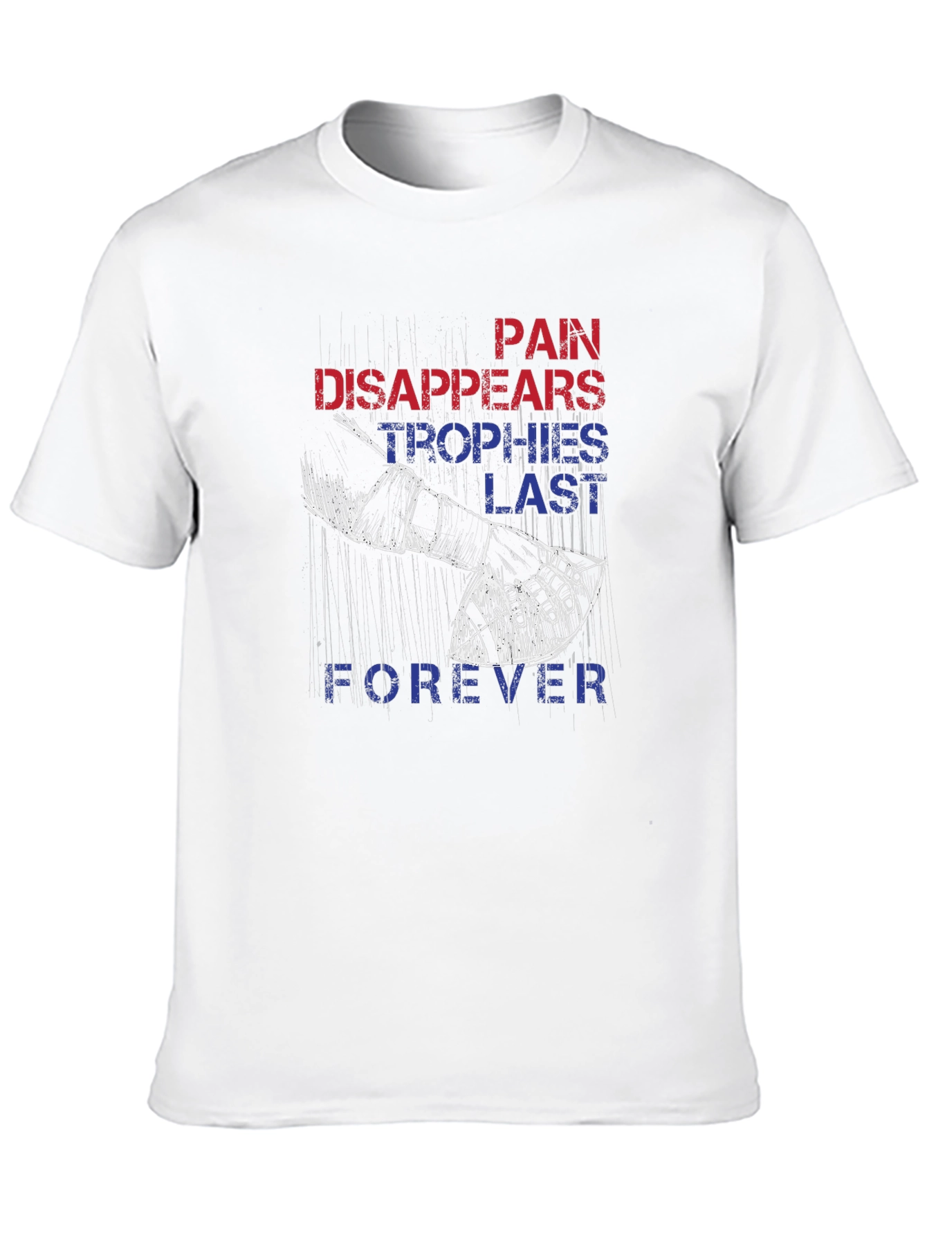 Black Pain Disappears Trophies Last Forever Graphic Tee view 10