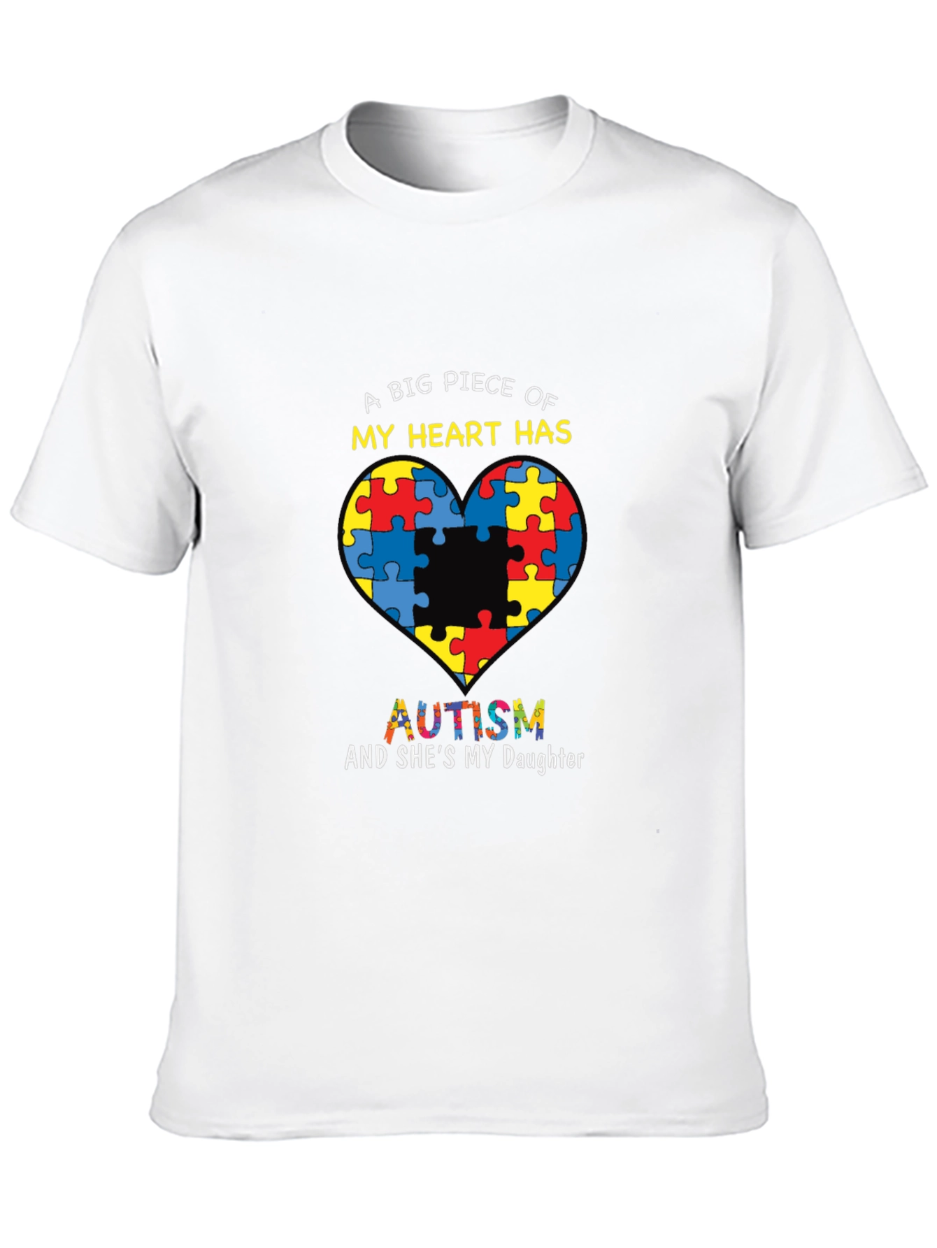 Black Autism Awareness T-Shirt: A Big Piece of My Heart view 10