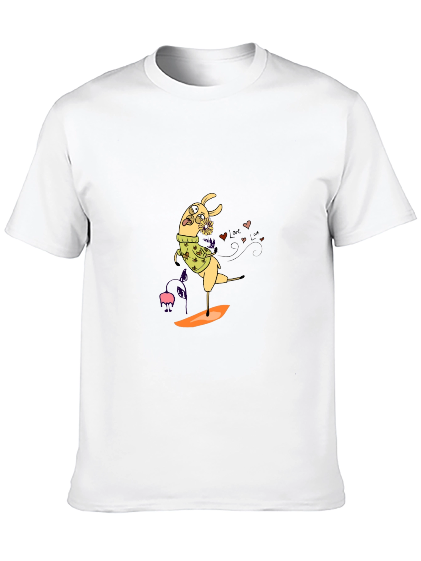 Black Llama Surfing Black Graphic Tee view 10