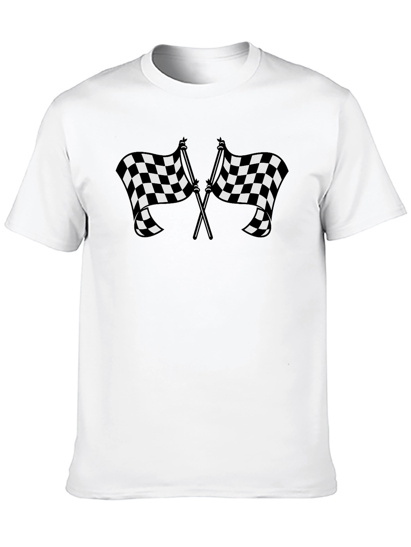 Black Racing Flags Graphic T-Shirt - Black view 10