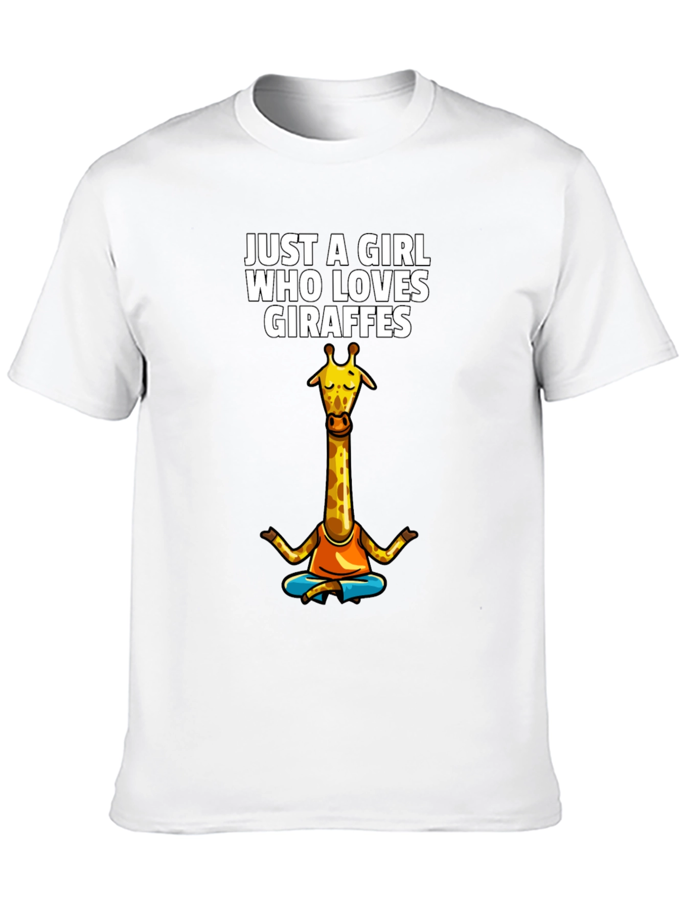 Black Giraffe Lover Women's T-Shirt - Yoga Design view 10