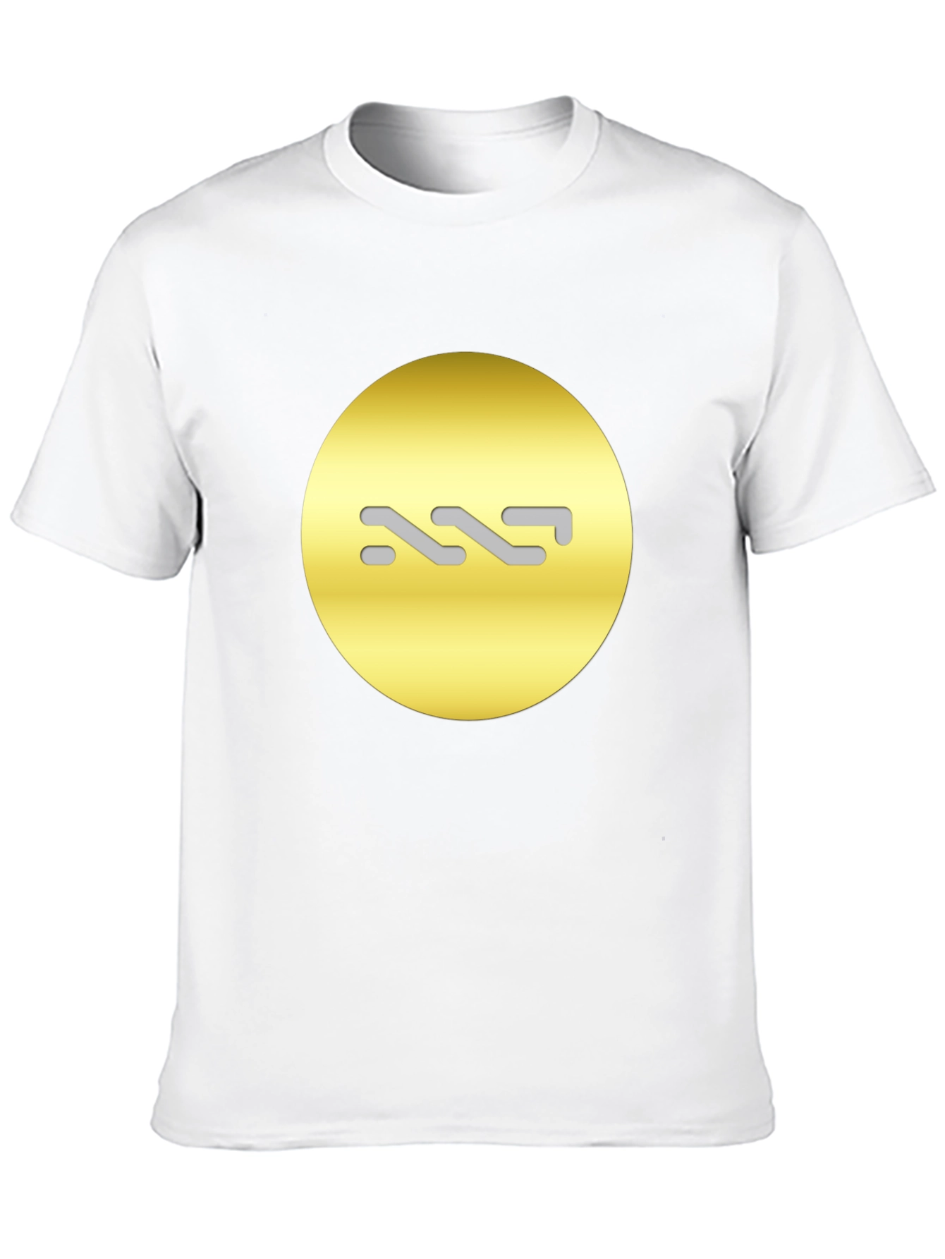 Black Modern Black Tee with Abstract Gold Design view 10