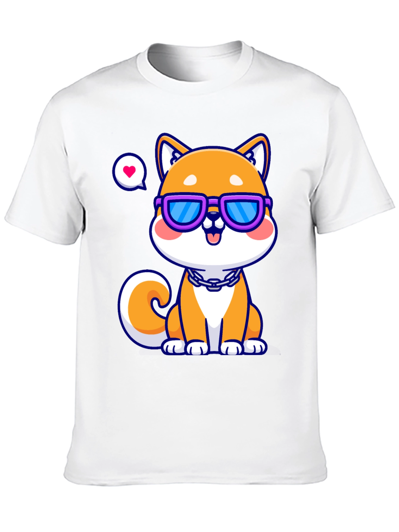 Black Cool Shiba Inu T-Shirt - Unisex view 10