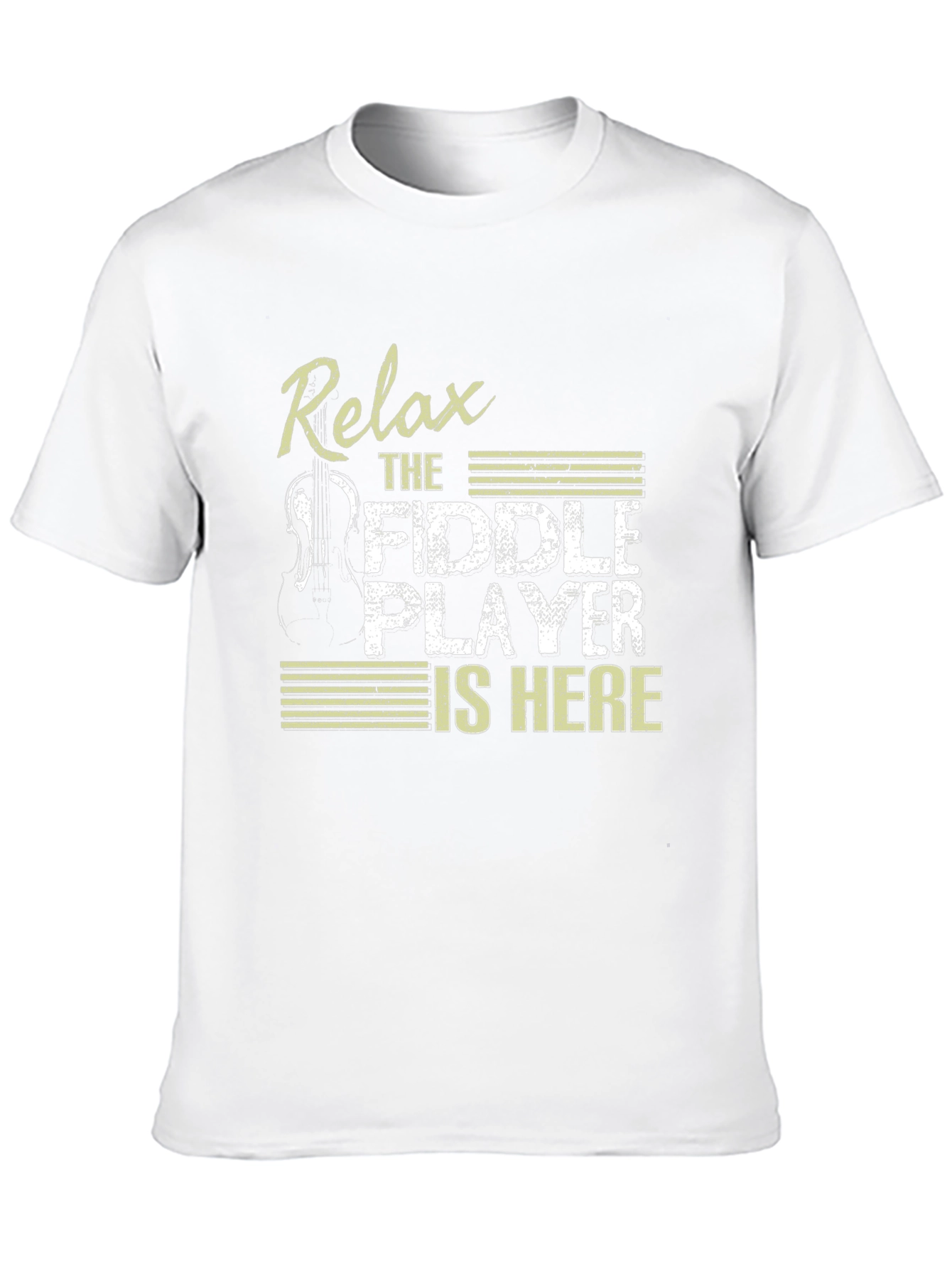 Black Relax Fiddle Player T-Shirt view 10