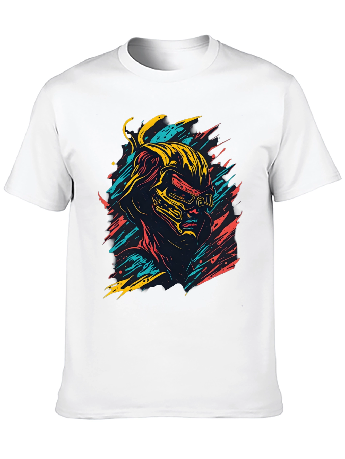 Black Cyberpunk Graphic Tee - Cool Retro Gamer Style Shirt view 10