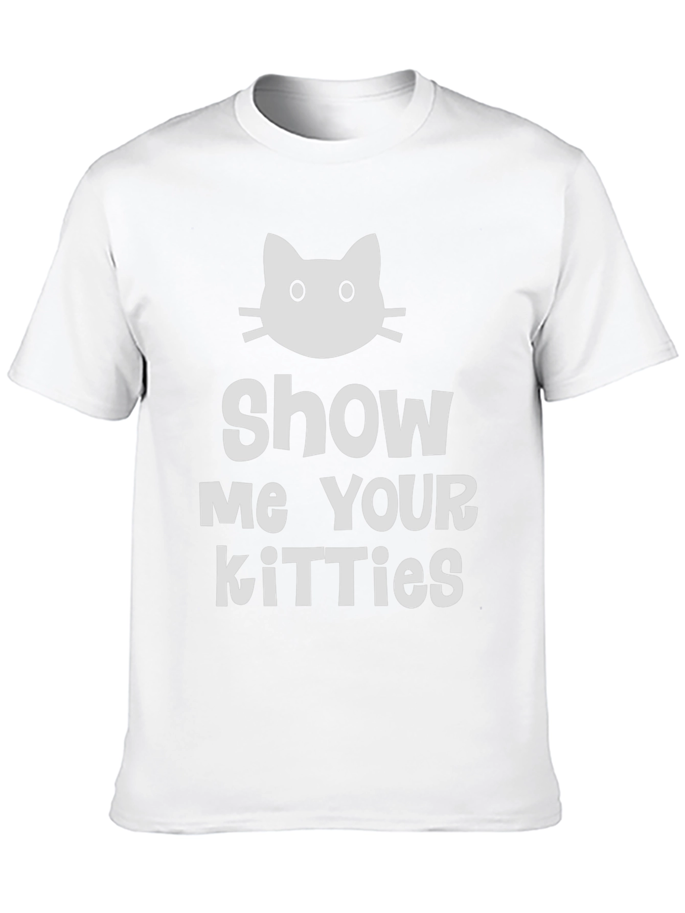 Black Show Me Your Kitties T-Shirt - Novelty Cat Tee view 10