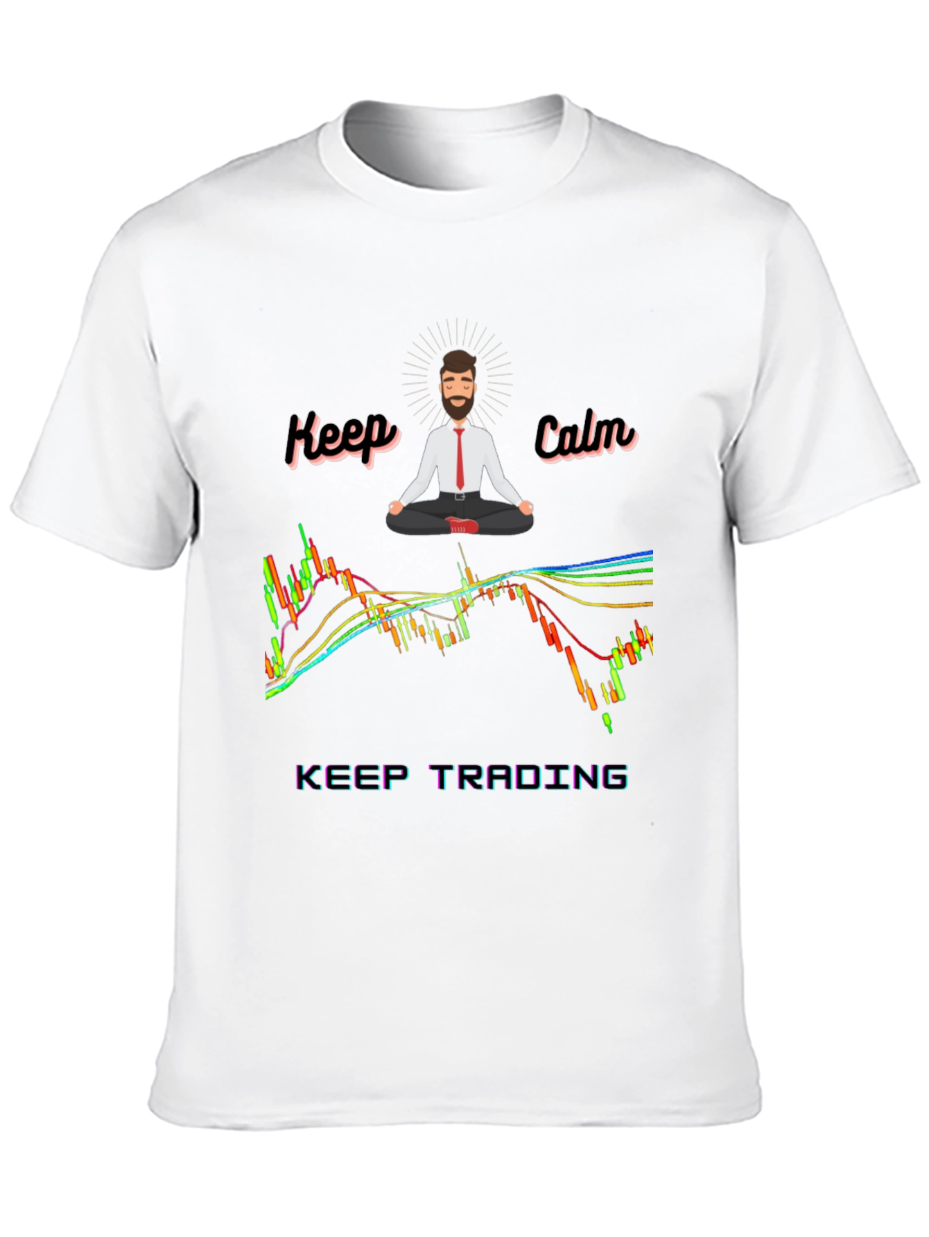 Black Keep Calm Trading T-Shirt - Black Cotton Blend view 10