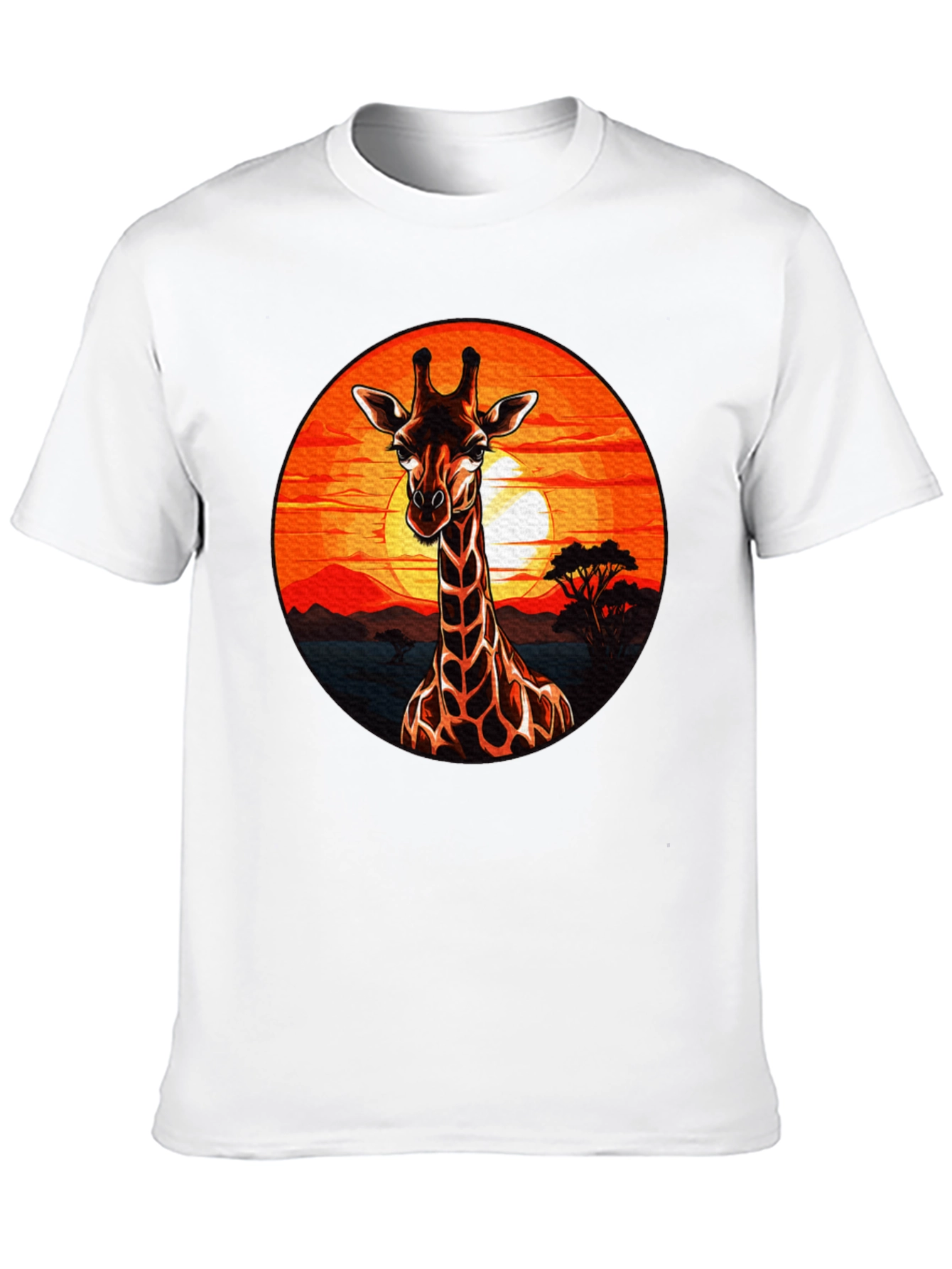 Black Giraffe Sunset Graphic Tee - Safari Style view 10