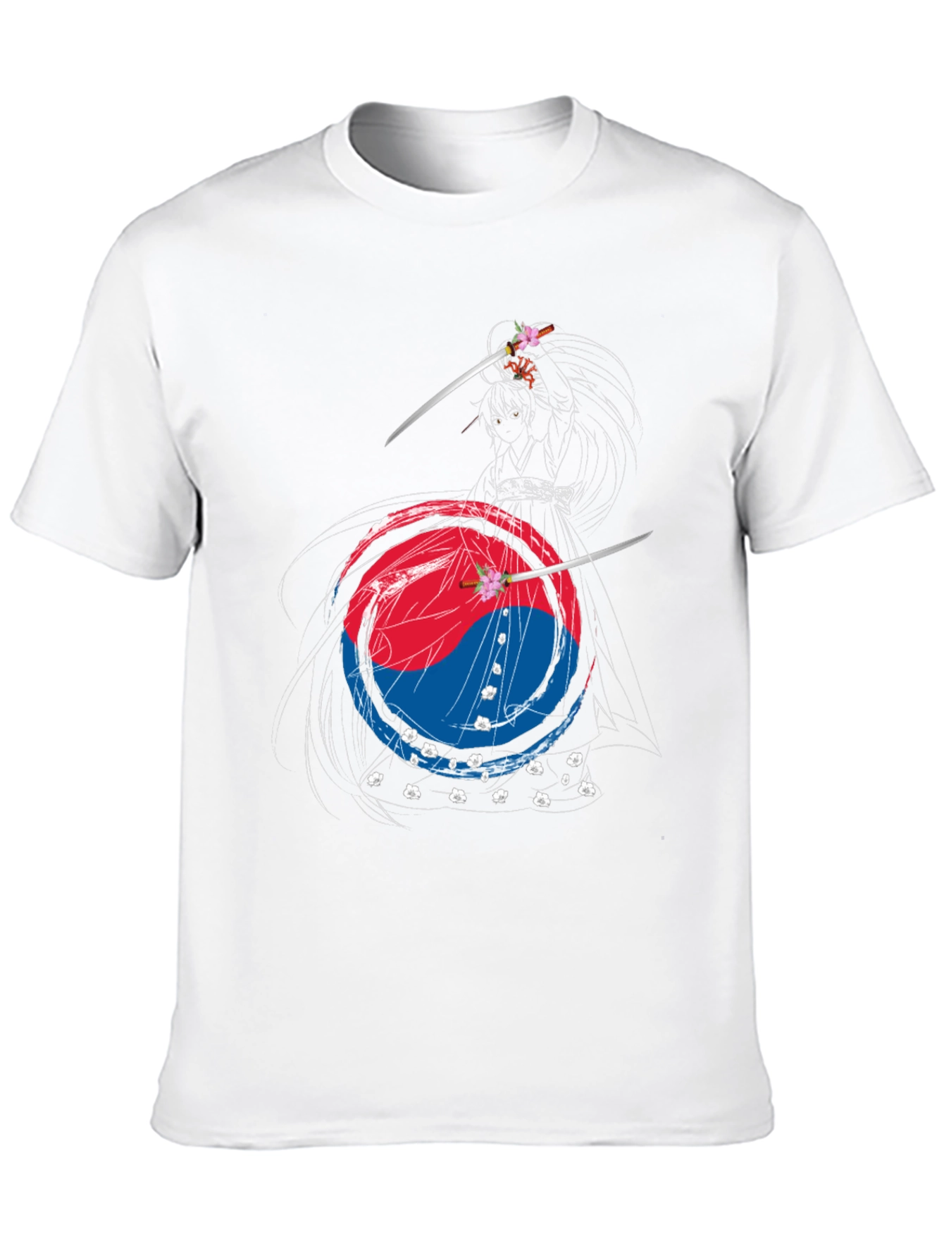 Black Korean Warrior T-Shirt - Graphic Print Tee view 10