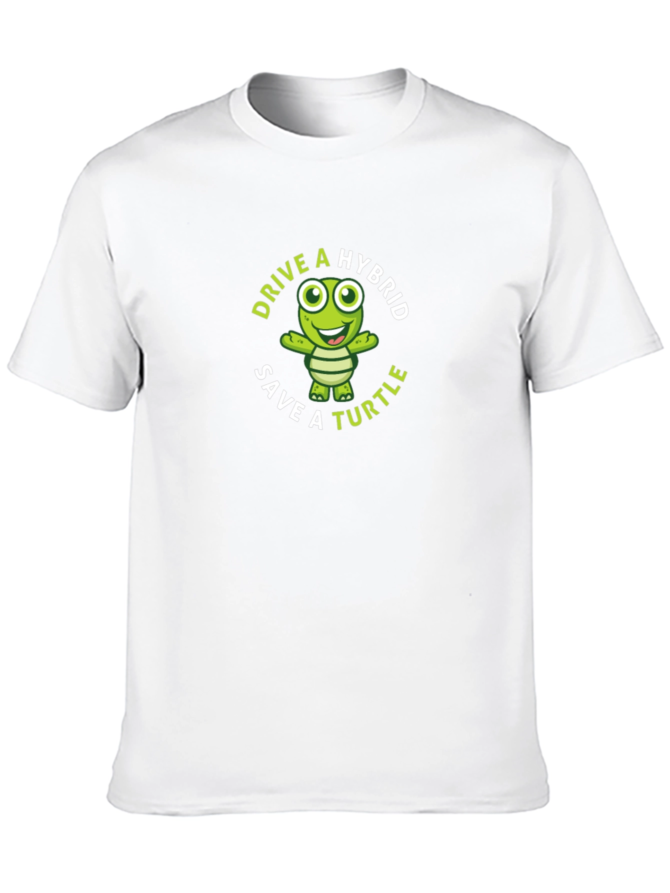 Black Drive a Hybrid Save a Turtle T-Shirt view 10