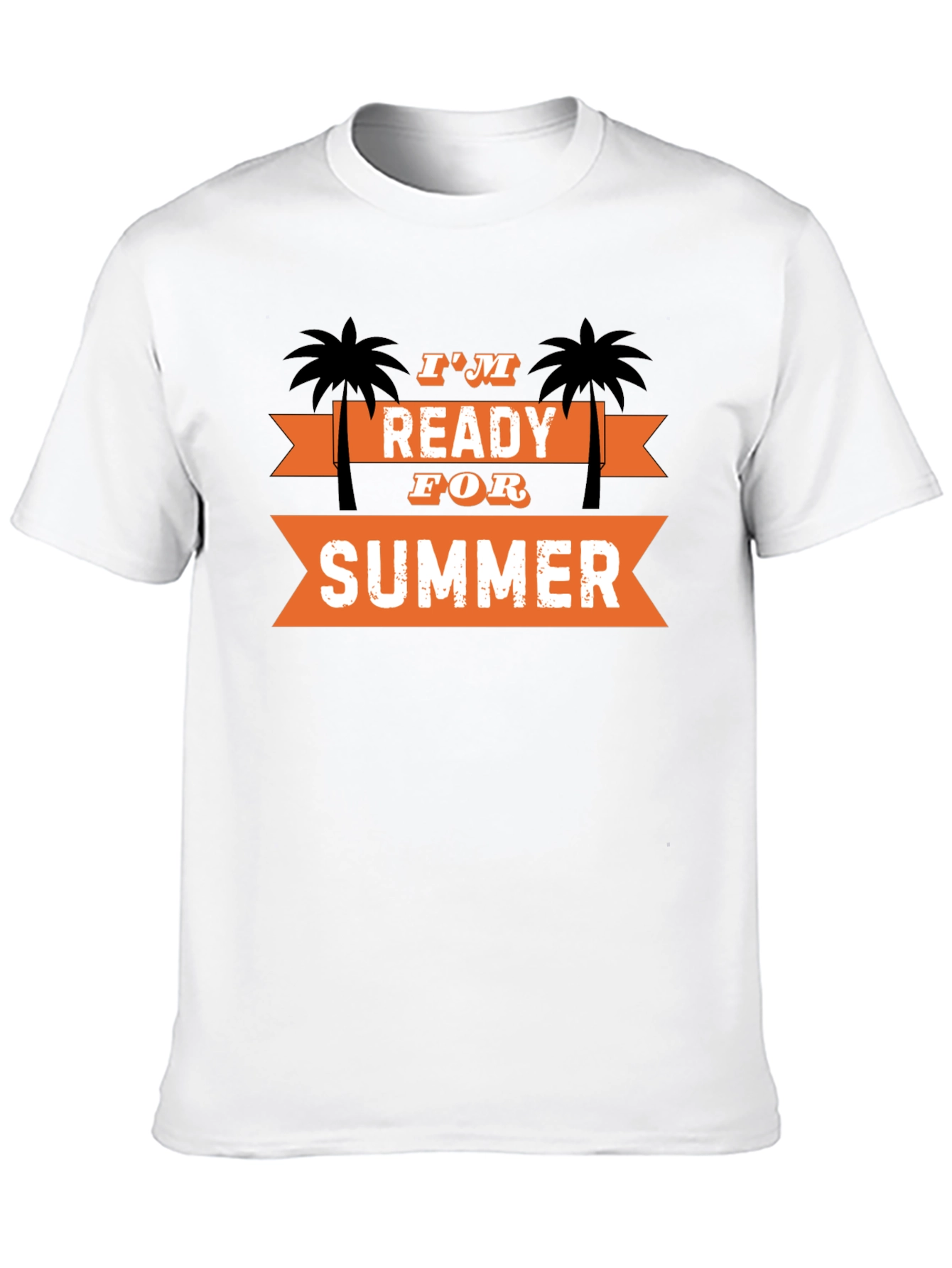 Black I'm Ready for Summer T-Shirt Palm Tree Graphic Tee view 10