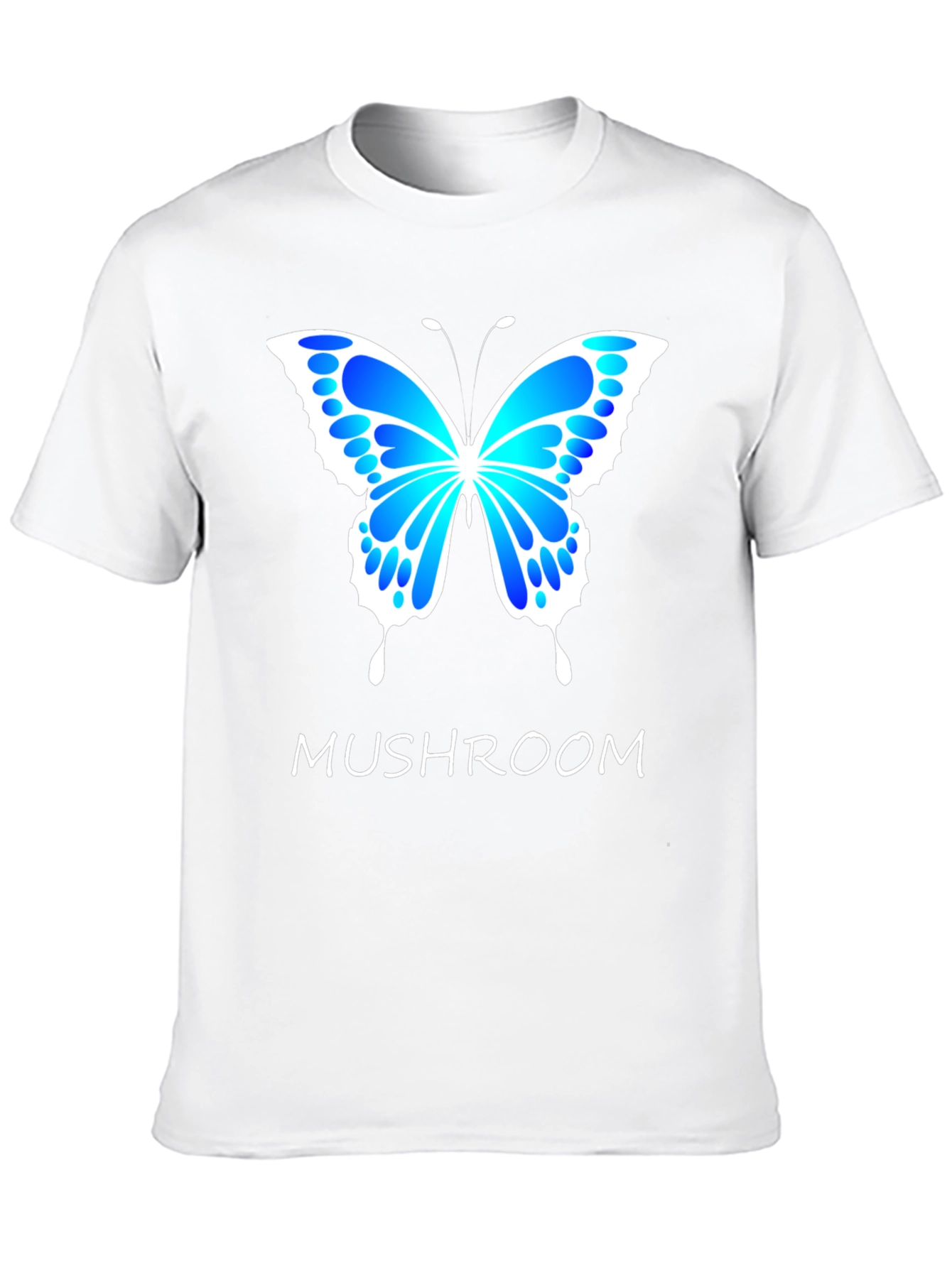 Black Mushroom Butterfly Graphic T-Shirt view 10