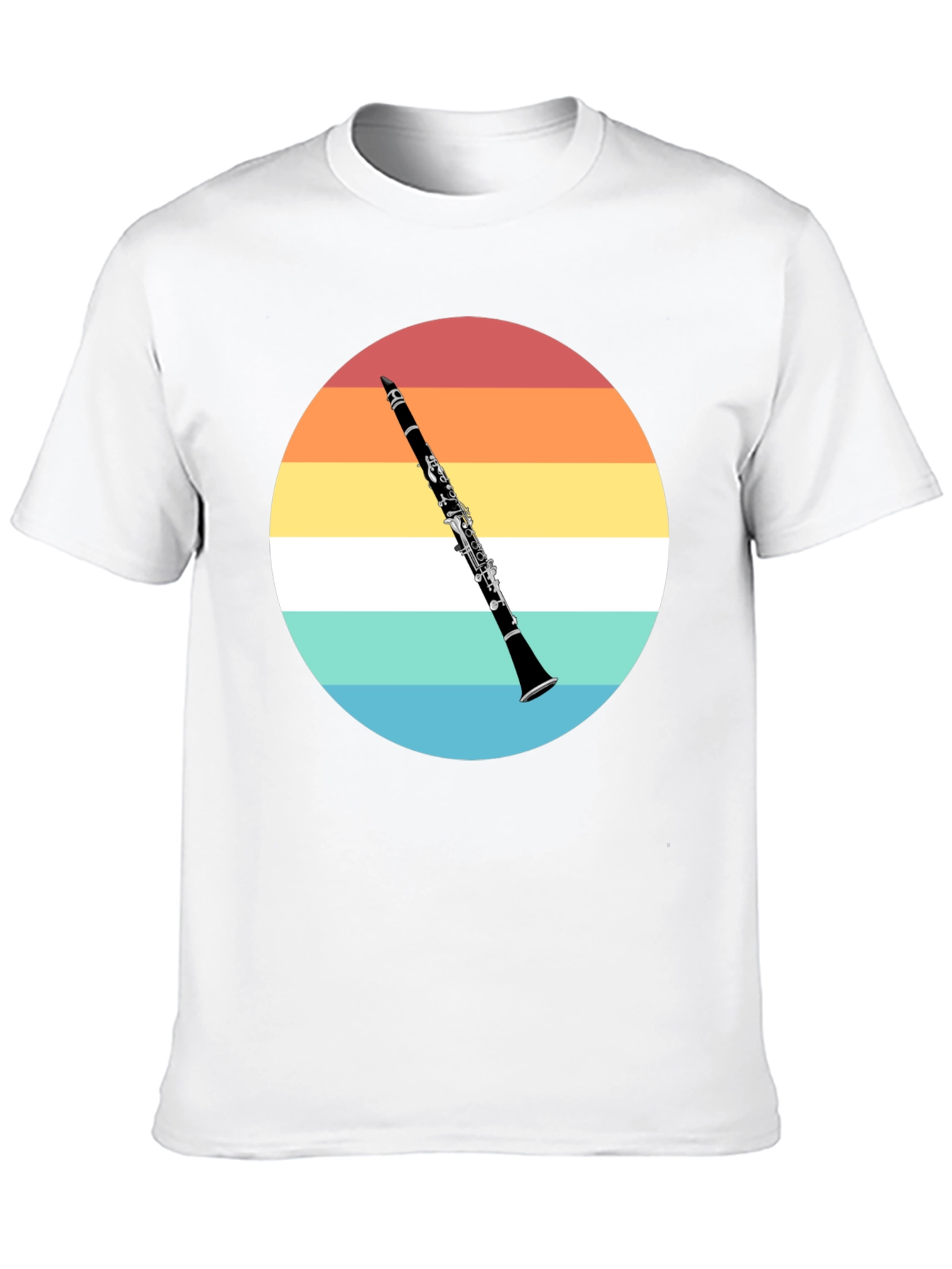 Black Clarinet Sunset T-Shirt - Musician Gift view 10