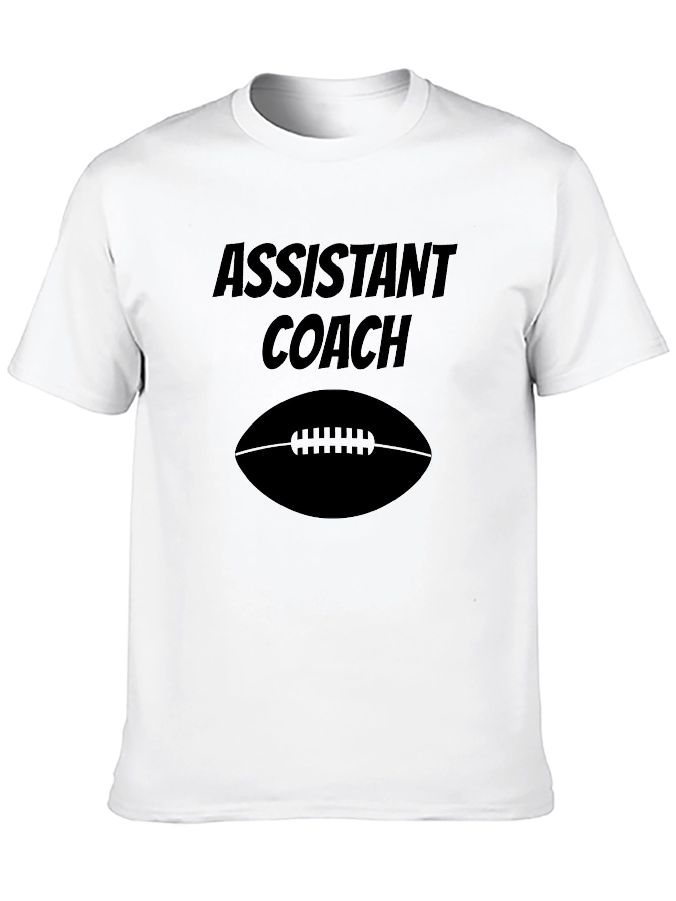 Black Assistant Coach Football T-Shirt - Black view 10