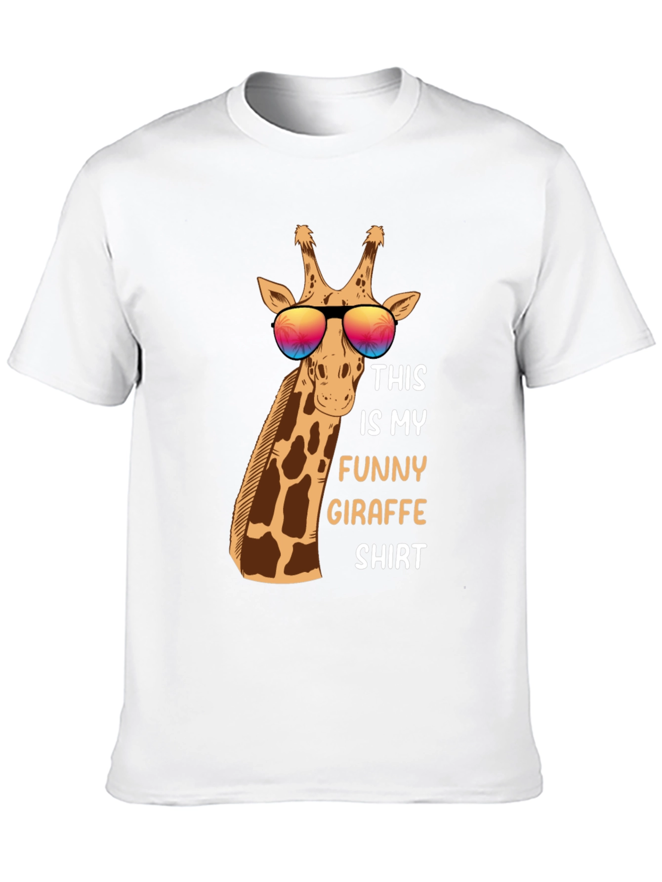 Black Funny Giraffe T-Shirt view 10