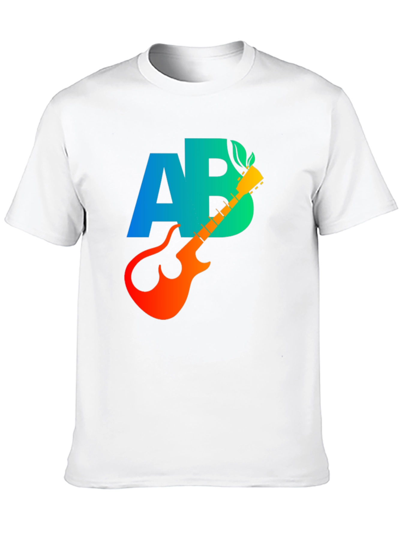 Black AB Guitar Graphic T-Shirt - Cool Music Tee view 10