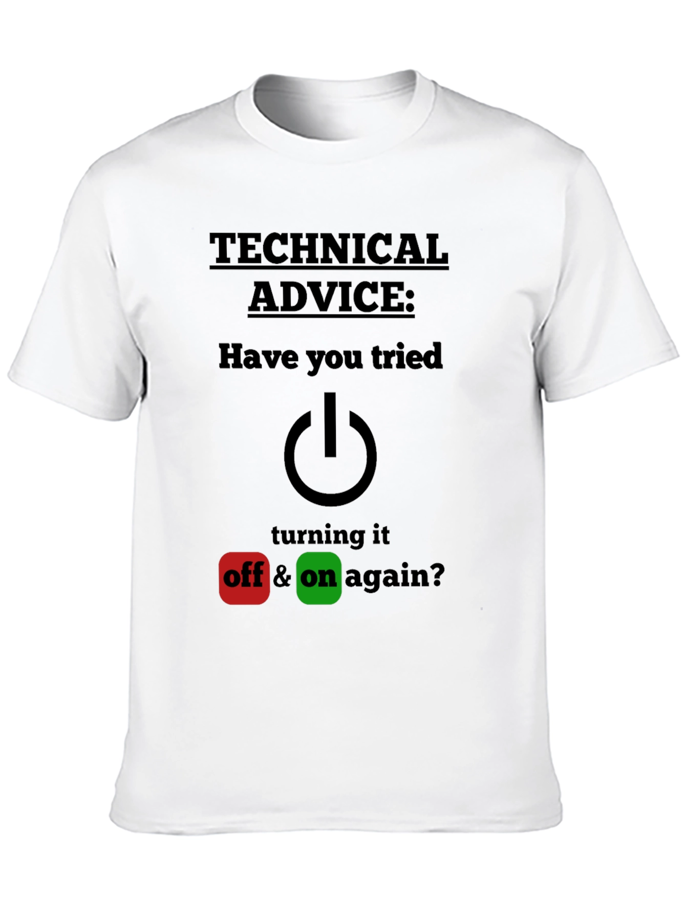 Black Technical Advice Funny T-Shirt view 10