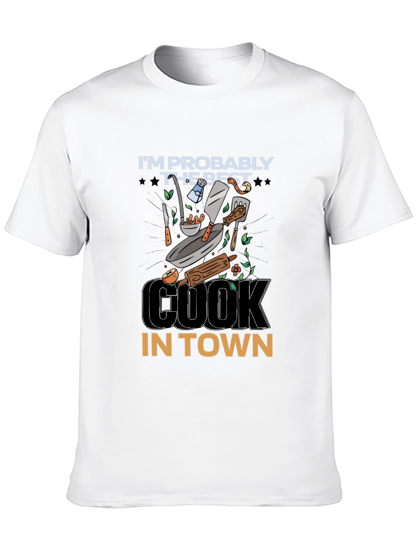 Black Best Cook in Town Graphic T-Shirt - Chef Apparel view 10