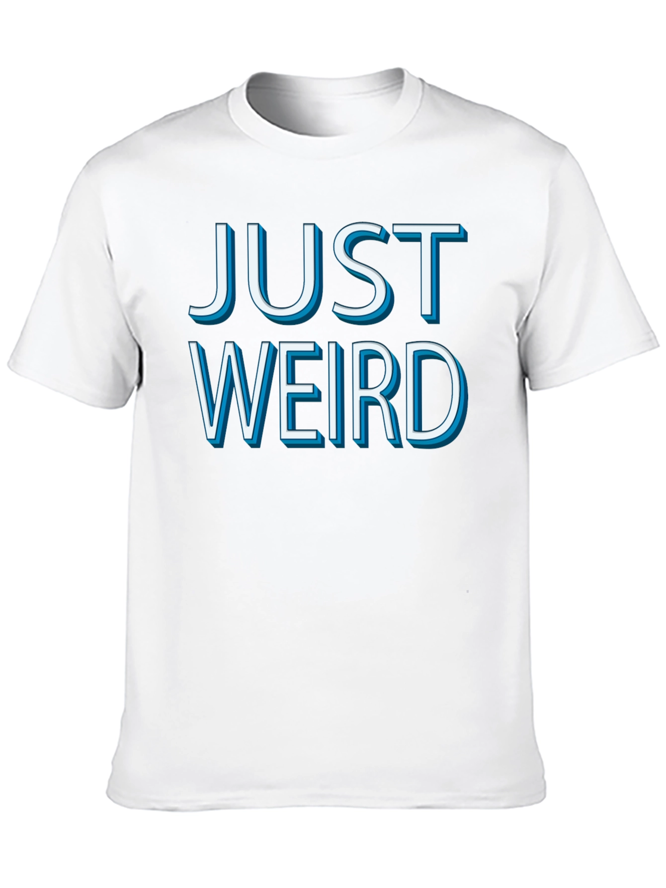 Black Just Weird Graphic Tee - Men's Black Cotton T-Shirt view 10