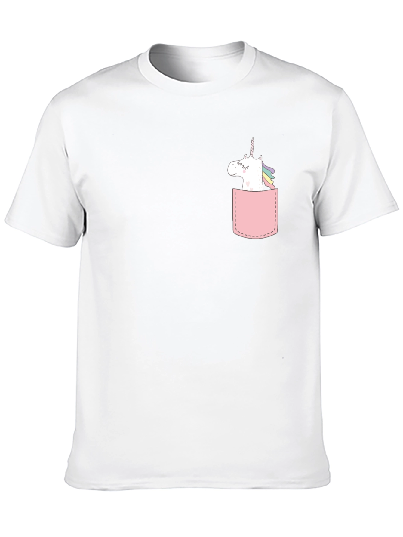 Black Unicorn Pocket Tee - Black Crewneck Cotton Casual view 10