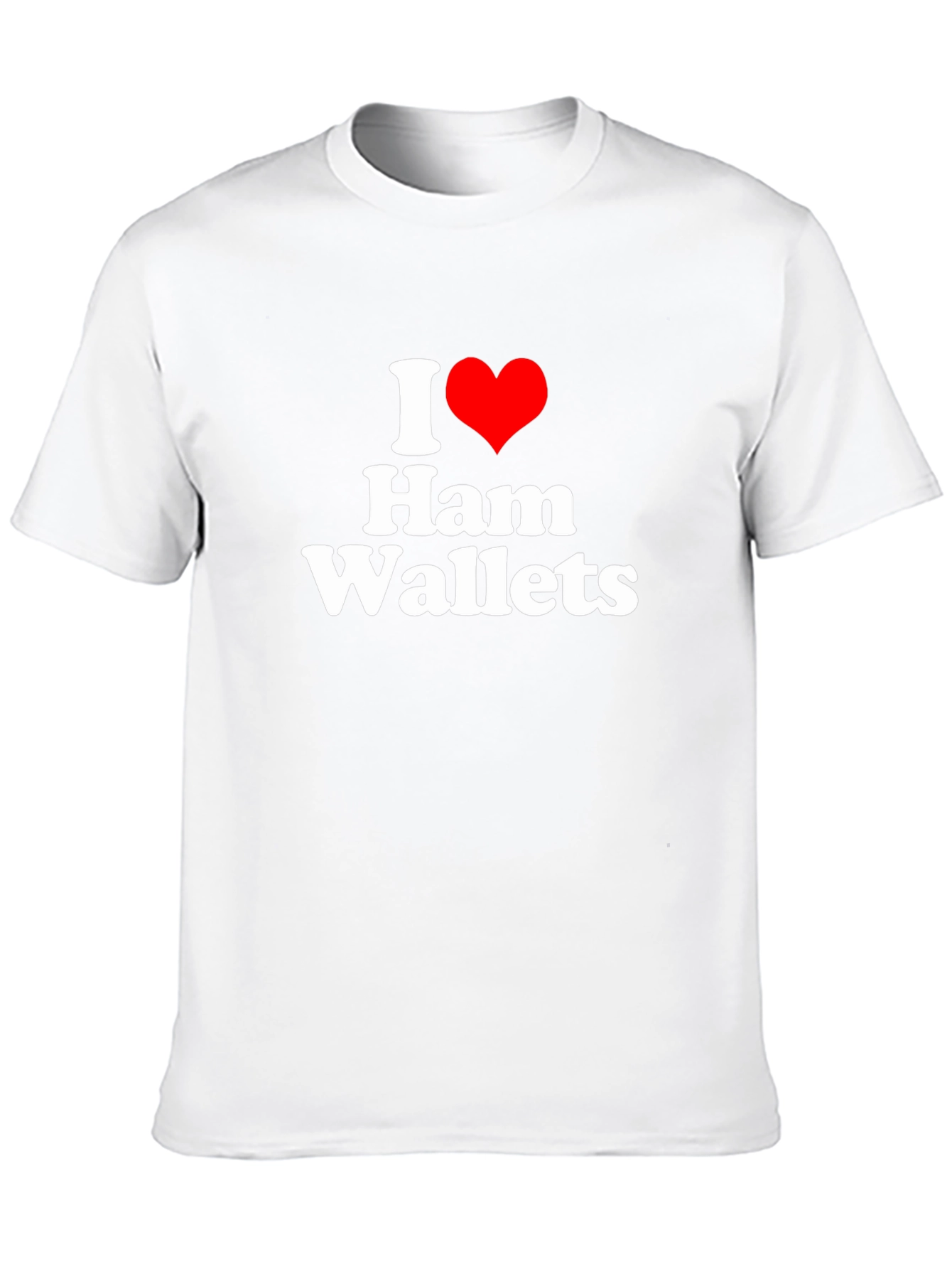 Black I Heart Ham Wallets Funny Graphic Tee view 10