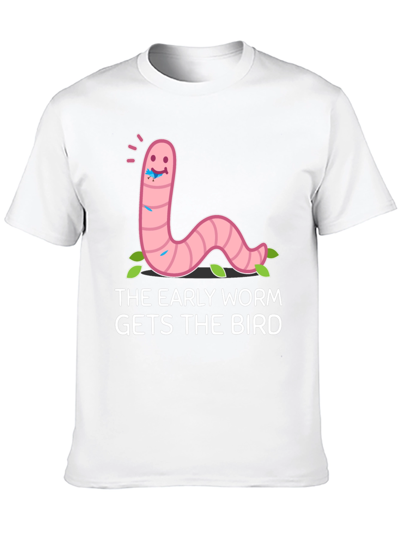 Black Early Worm Gets the Bird Graphic Tee view 10