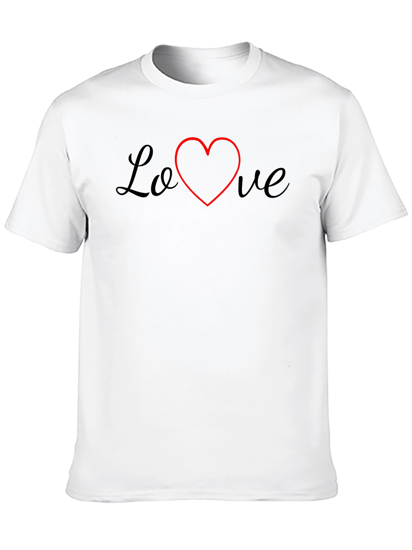 Black Love Heart Graphic Tee - Black view 10
