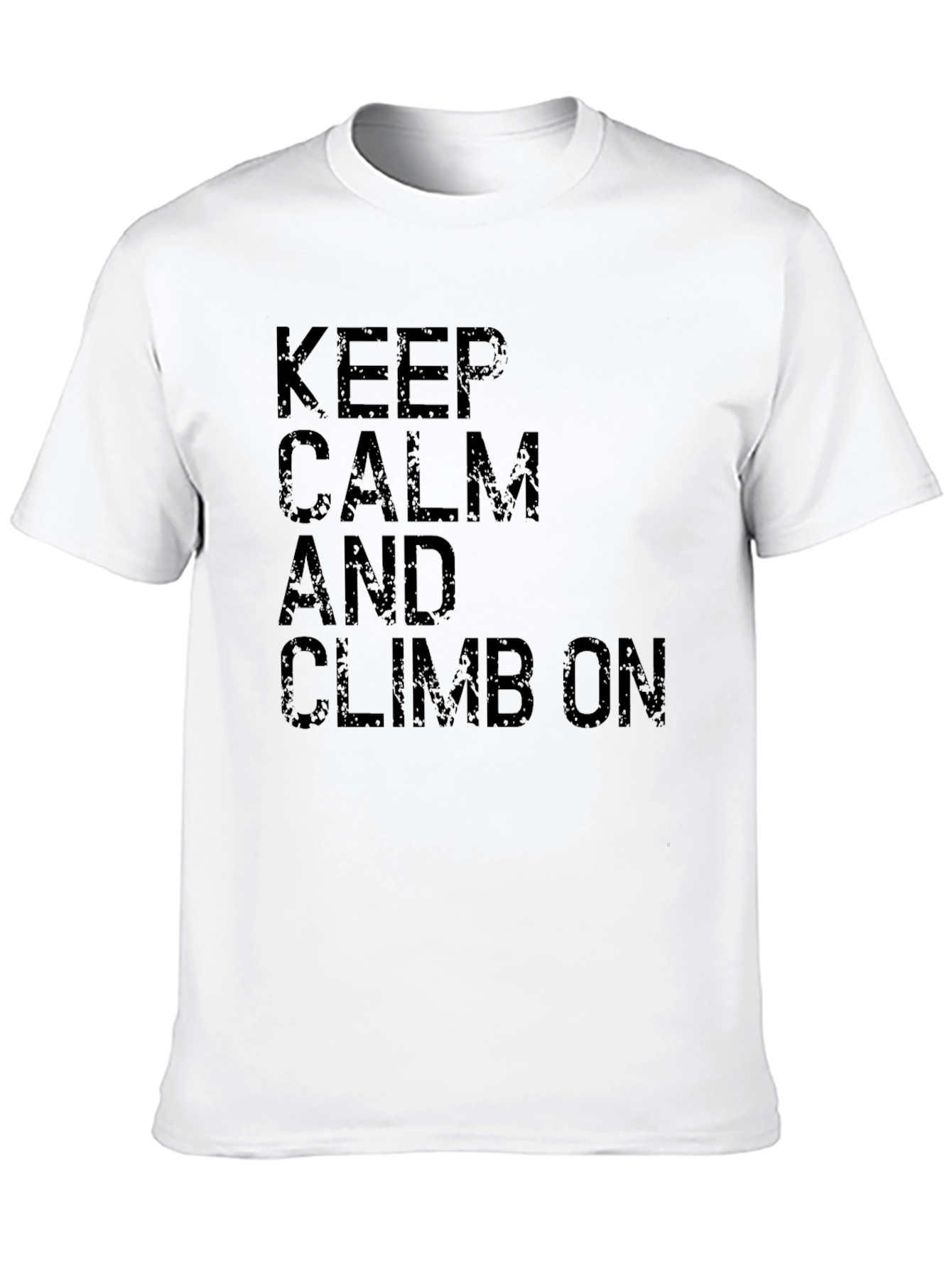 Black Keep Calm and Climb On T-Shirt - Black Cotton Tee view 10