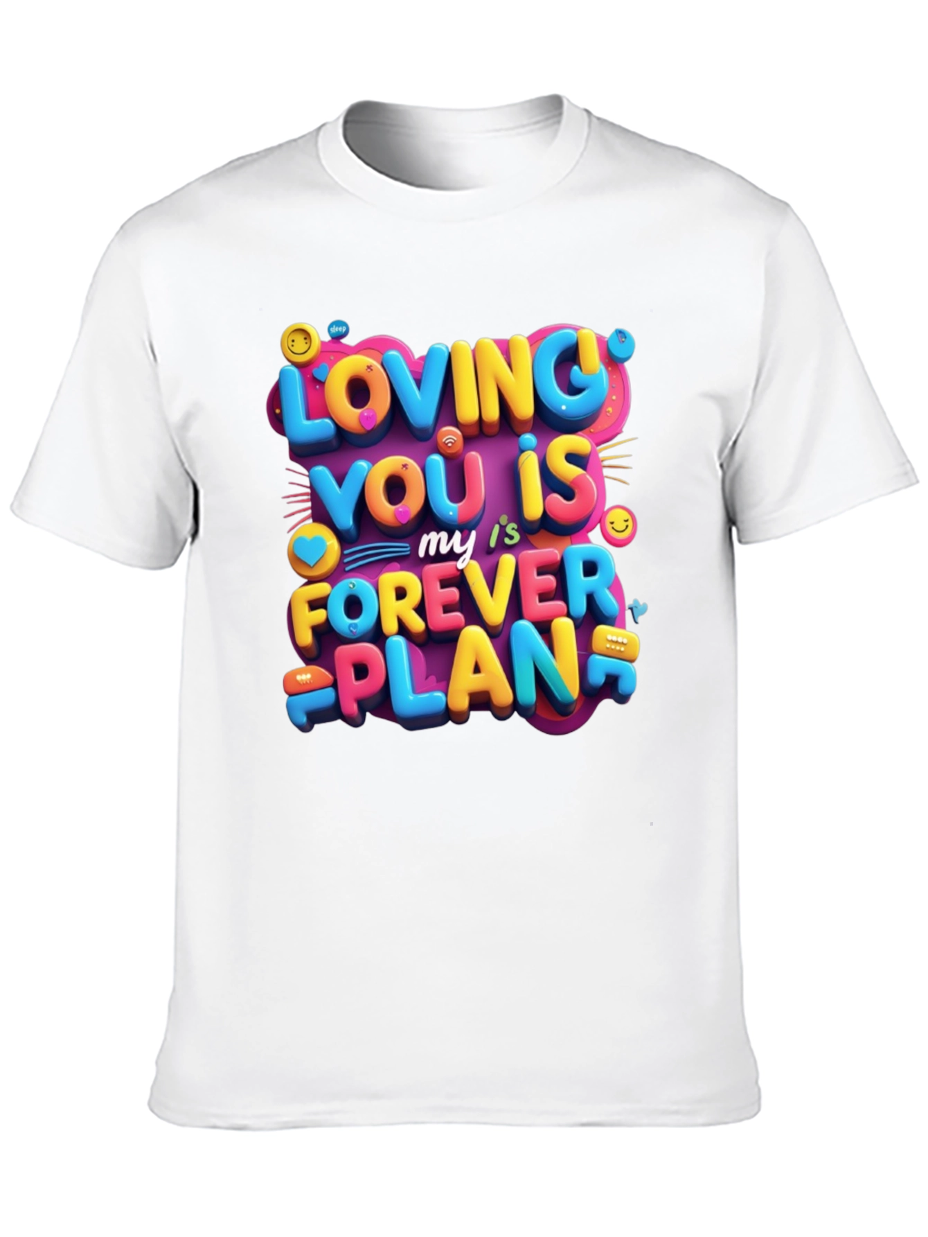 Black Loving You is My Forever Plan Graphic Tee view 10